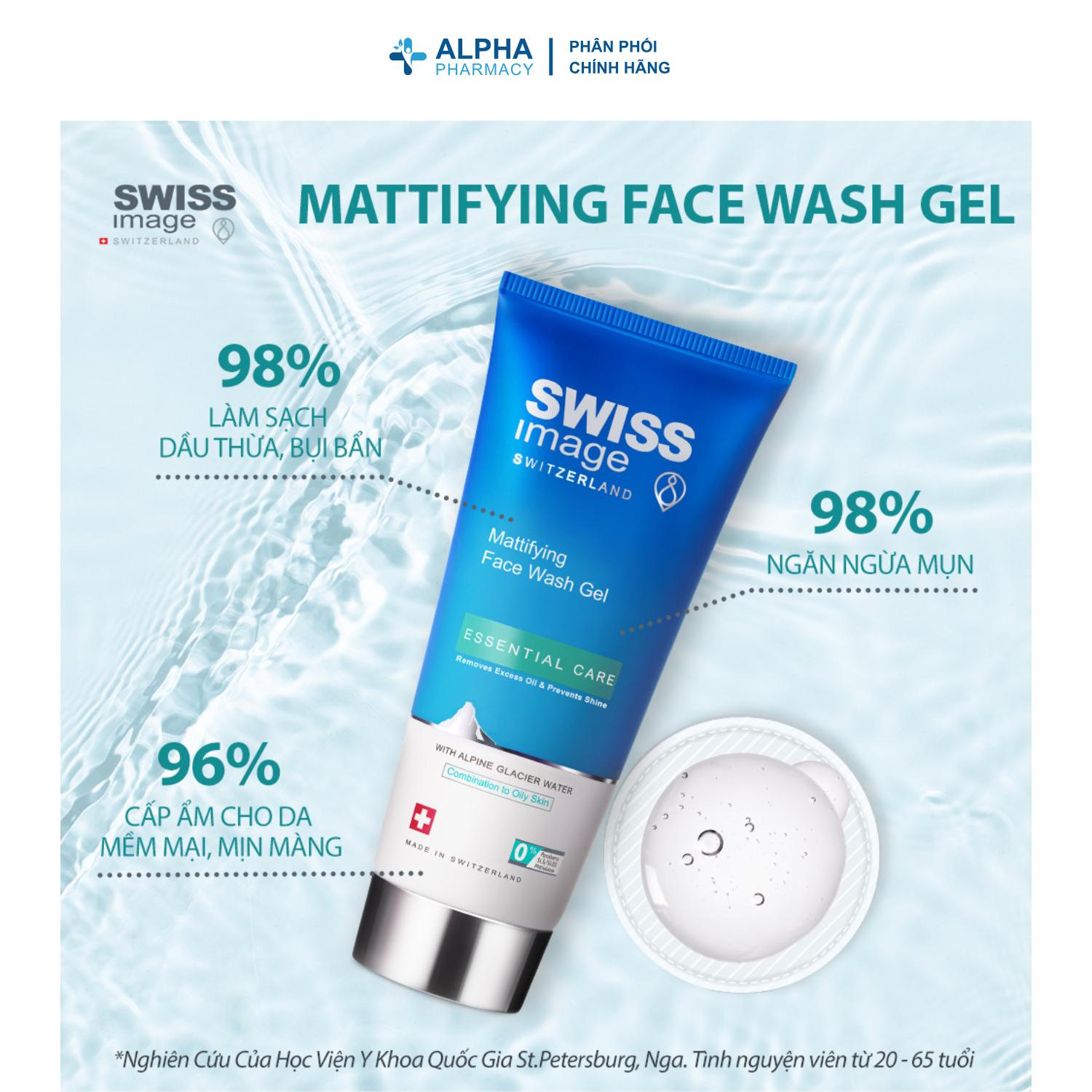 Sữa Rửa Mặt Swiss Image Mattifying Face Wash Gel Dành Cho Da Hỗn Hợp Dầu Mụn – 200ml - Image 4