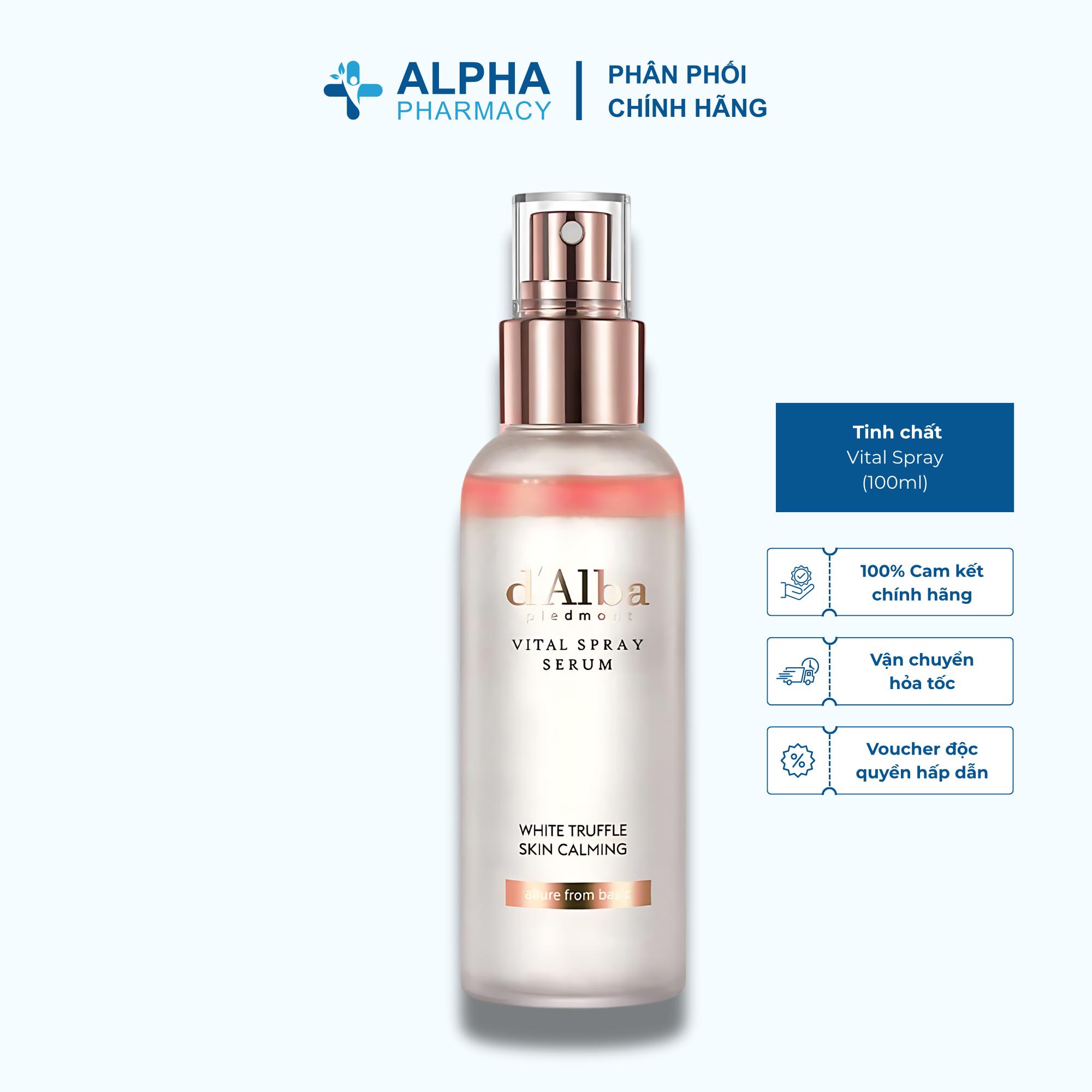 Tinh Chất d'Alba Vital Spray Serum Dạng Xịt Thuần Chay Cấp Ẩm Và Làm Dịu Da - 100ml