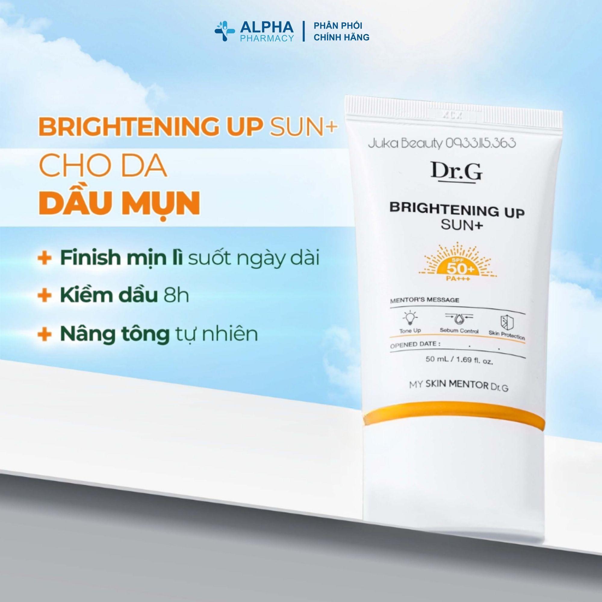 Kem Chống Nắng Dr.G Brightening Up Sun+ SPF50+ PA+++ Nâng Tông Kiềm Dầu Làm Sáng Da - 20ml/50ml - Image 4