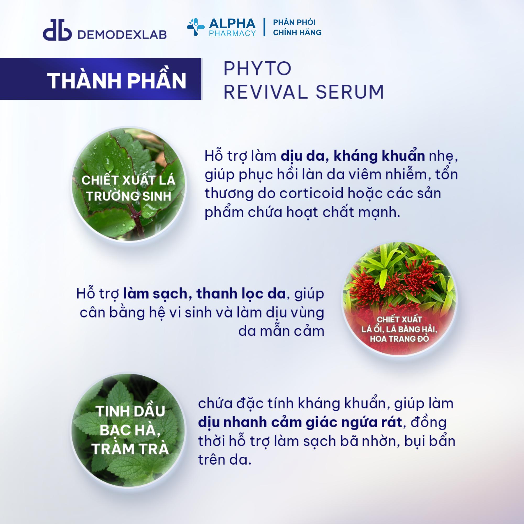 Serum Phục Hồi Demodexlab Phyto Revival - Giảm Mẩn Đỏ & Tăng Cường Miễn Dịch Da - 30ml - Image 2