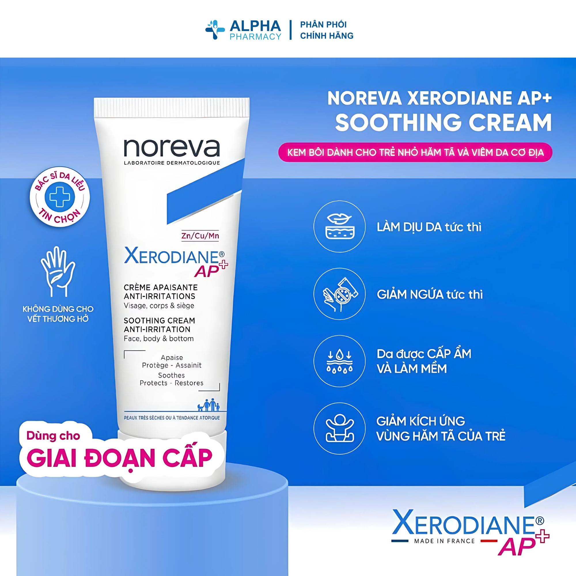 Kem Dưỡng Noreva Xerodiane AP+ Soothing Cho Giai Đoạn Cấp – 40ml - Image 2