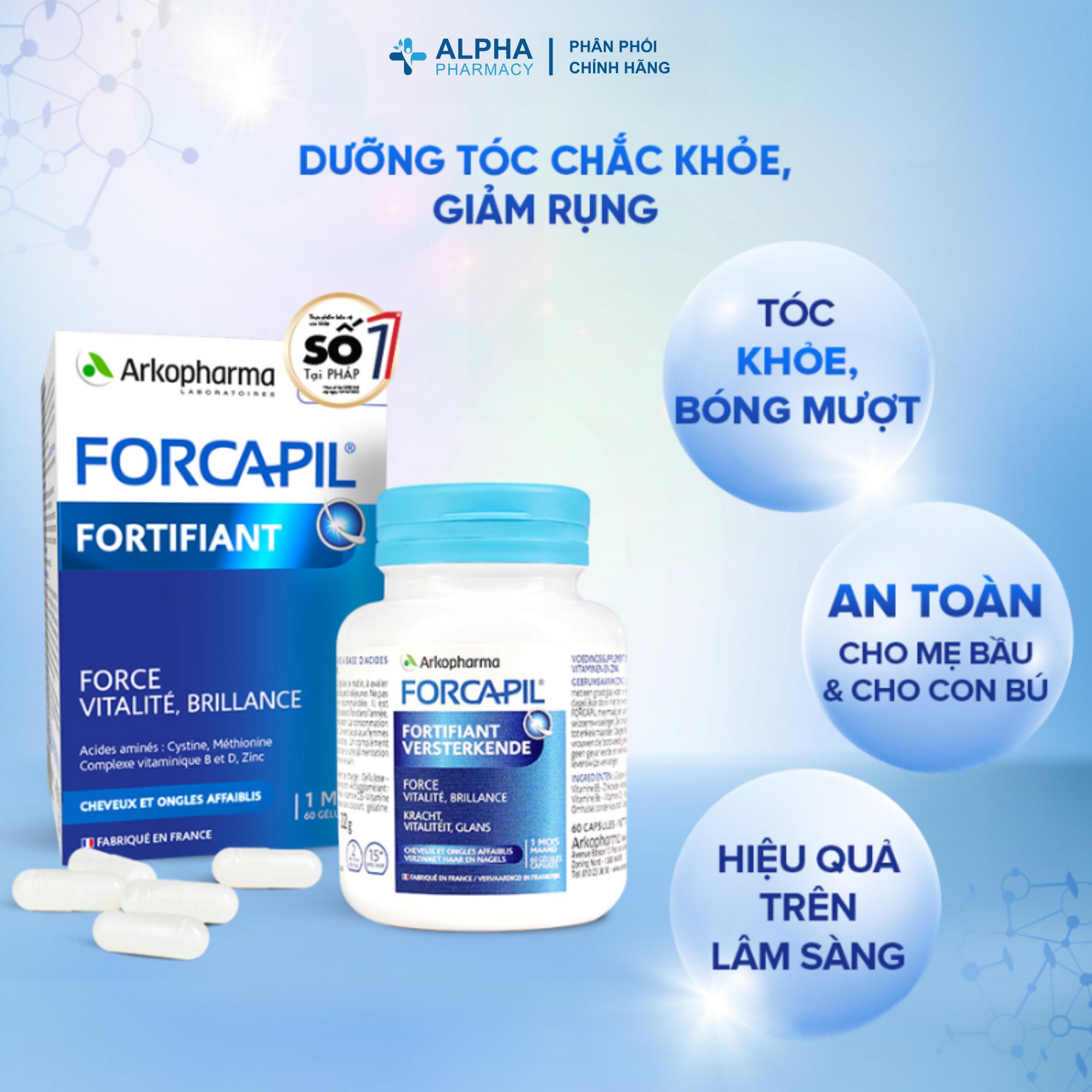 Viên Uống Arkopharma Forcapil Fortifiant Dưỡng Tóc Chắc Khỏe – Hộp 60 Viên - Image 5