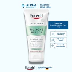 Sữa Rửa Mặt Tạo Bọt Eucerin ProACNE Cleansing Foam Giảm Dầu & Ngừa Mụn - 50g