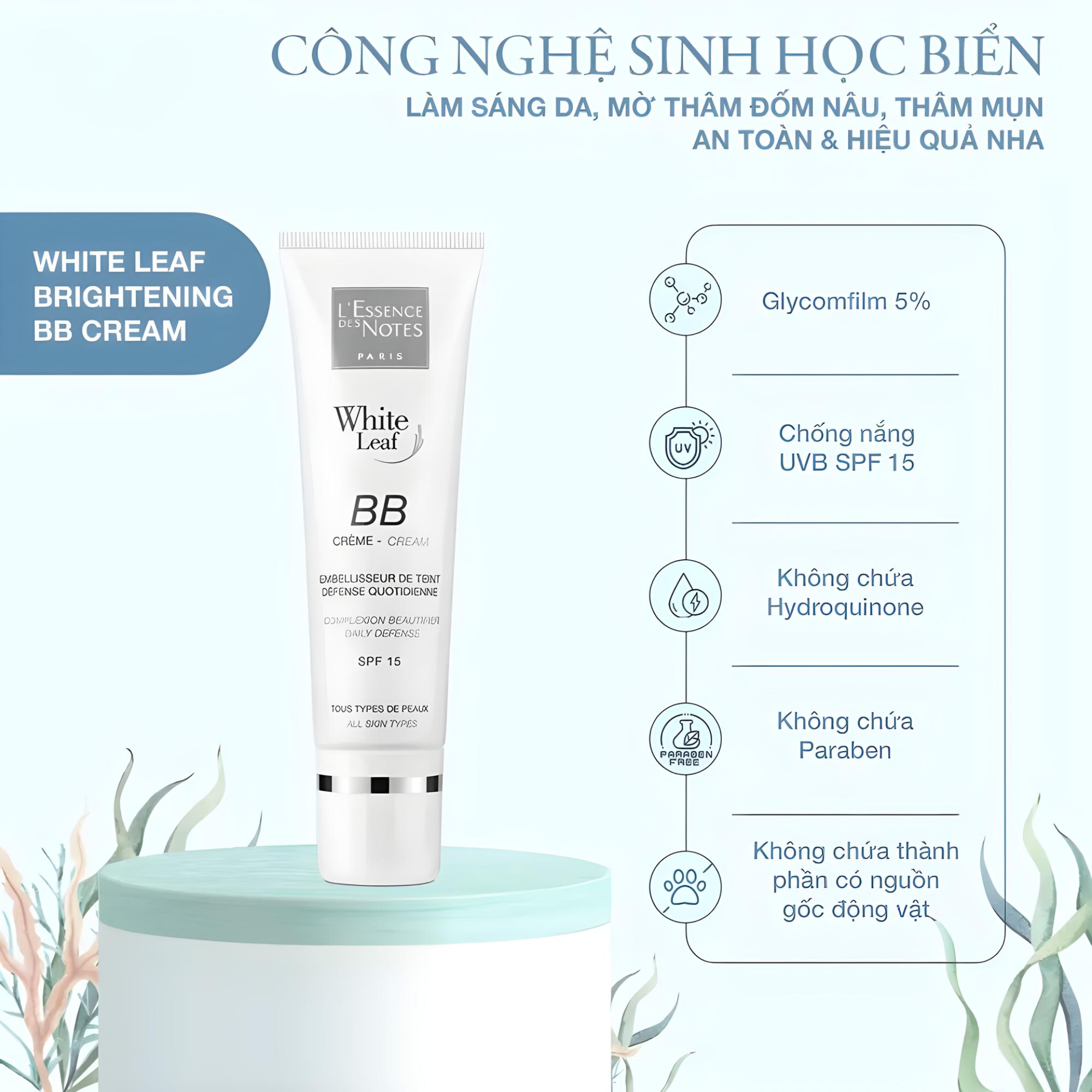 Kem Nền Trang Điểm White Leaf BB Cream Che Phủ Tự Nhiên Bảo Vệ Da - 30ml - Image 2