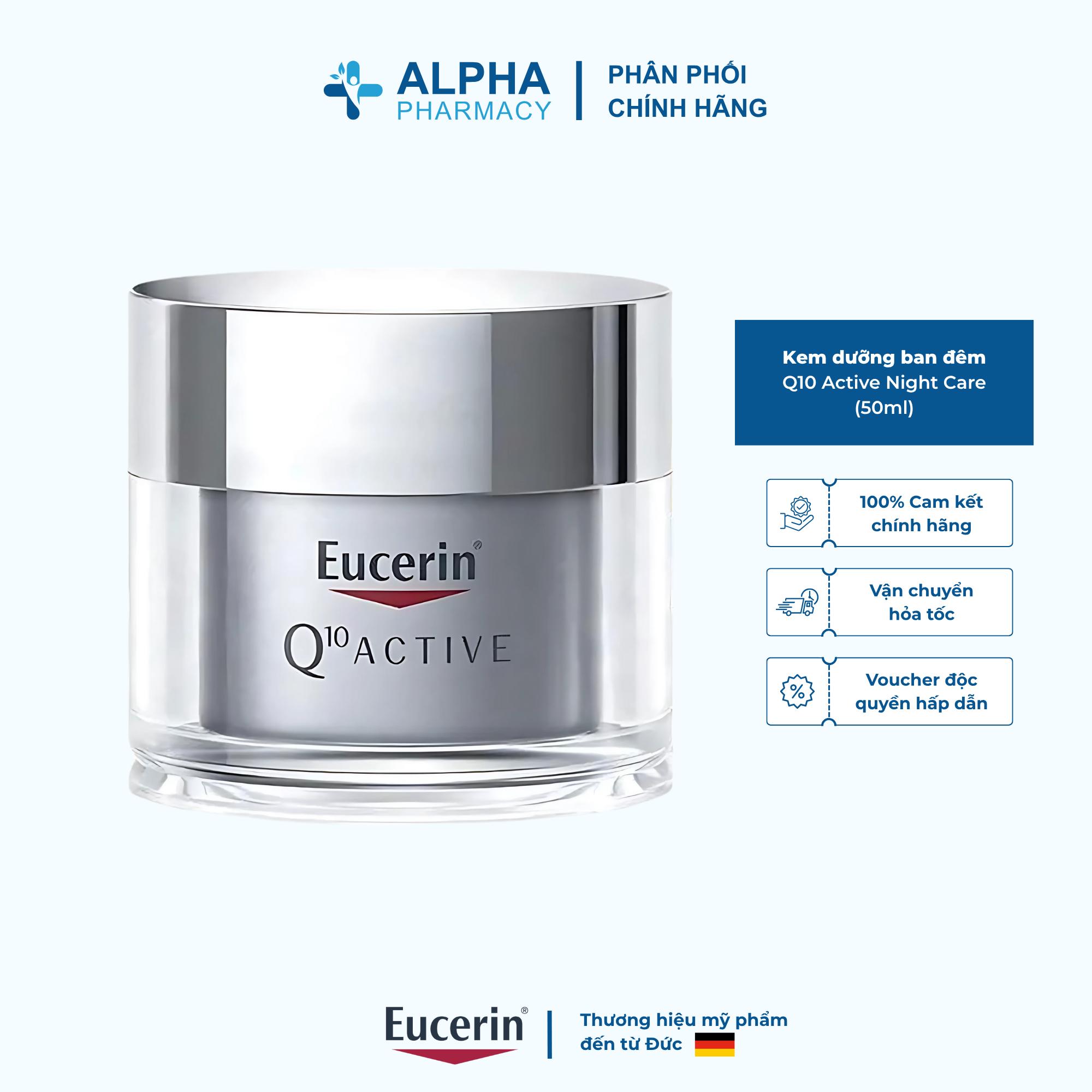 Kem Dưỡng Ban Đêm Eucerin Q10 Active Night Care Ngăn Ngừa Nếp Nhăn & Phục Hồi Da – 50ml