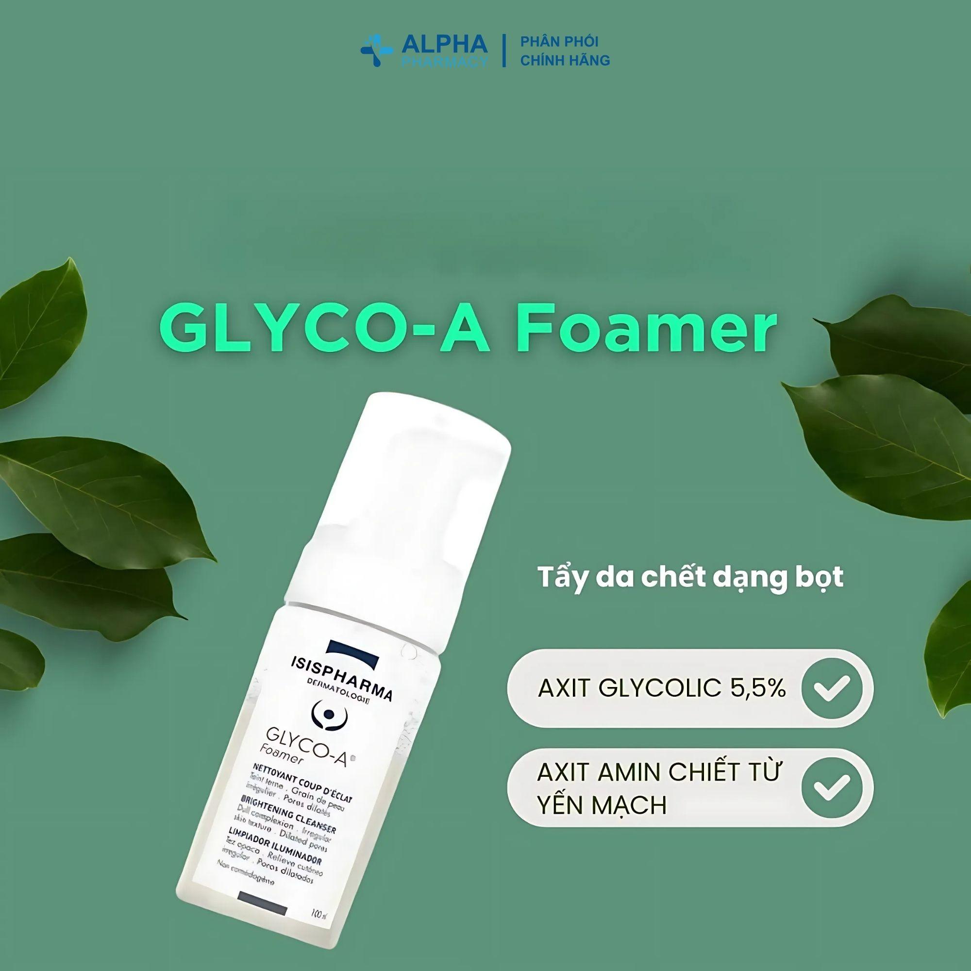 Nước Rửa Isis Pharma Glyco-A Foamer Làm Sạch Sâu, Tẩy Tế Bào Chết – 100ml - Image 3