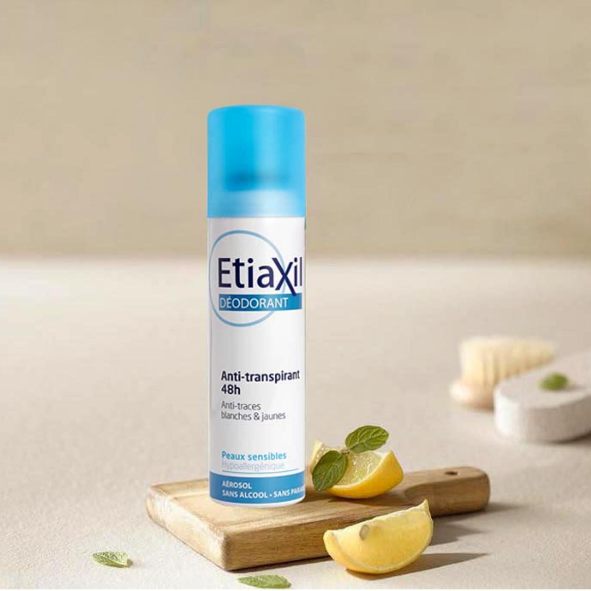 Xịt Khử Mùi Etiaxil Deodorant Anti- Transpirant 48H Peaux Sensibles Aérosol Dạng Có Gas Cho Da Nhạy Cảm – 150ml - Image 3