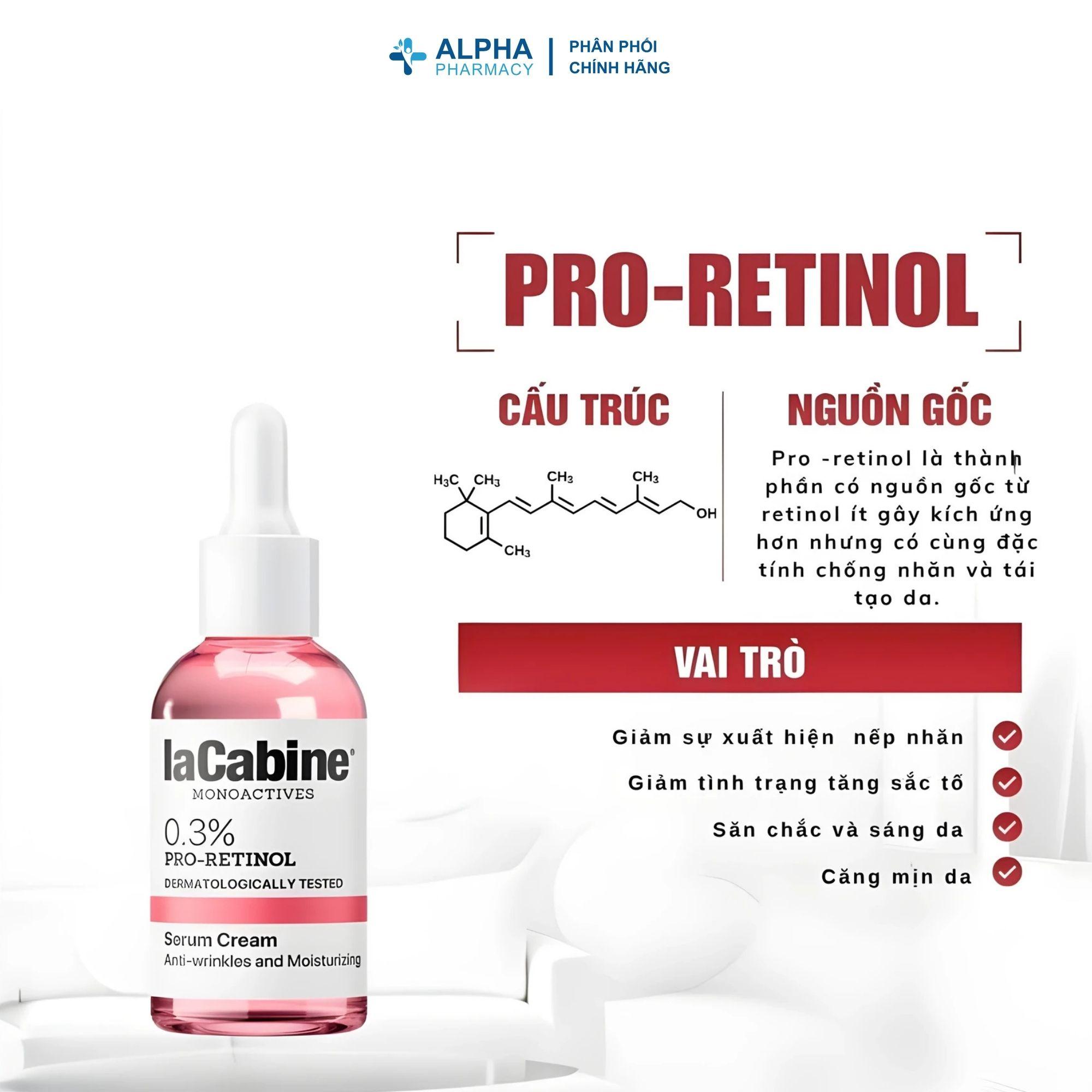 Tinh Chất LaCabine 0,3% Pro-Retinol Giảm Nếp Nhăn, Tái Tạo Da – 30ml - Image 4
