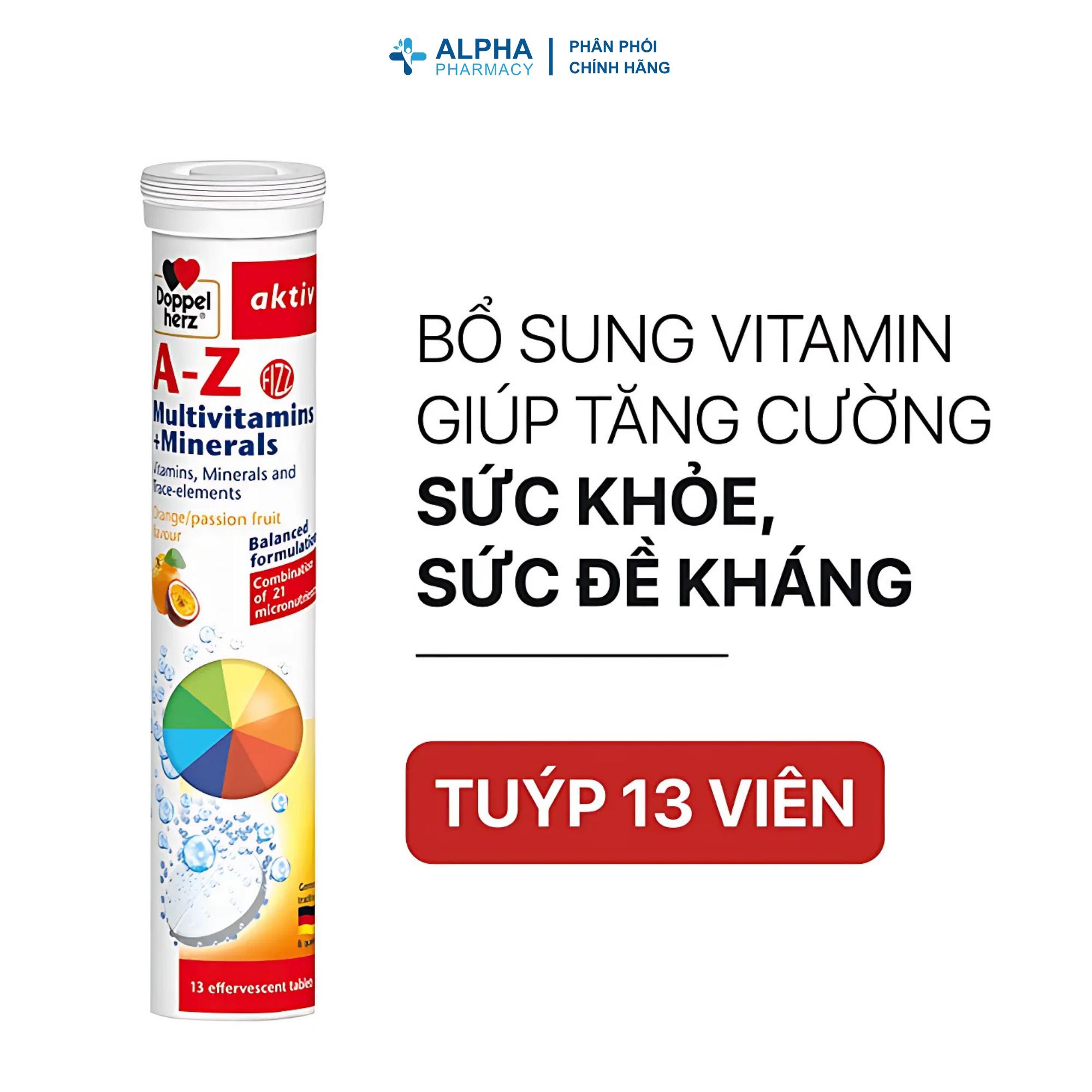 Viên Sủi Doppelherz A–Z Fizz Bổ Sung Vitamin Và Khoáng Chất - Tuýp 13 Viên - Image 3