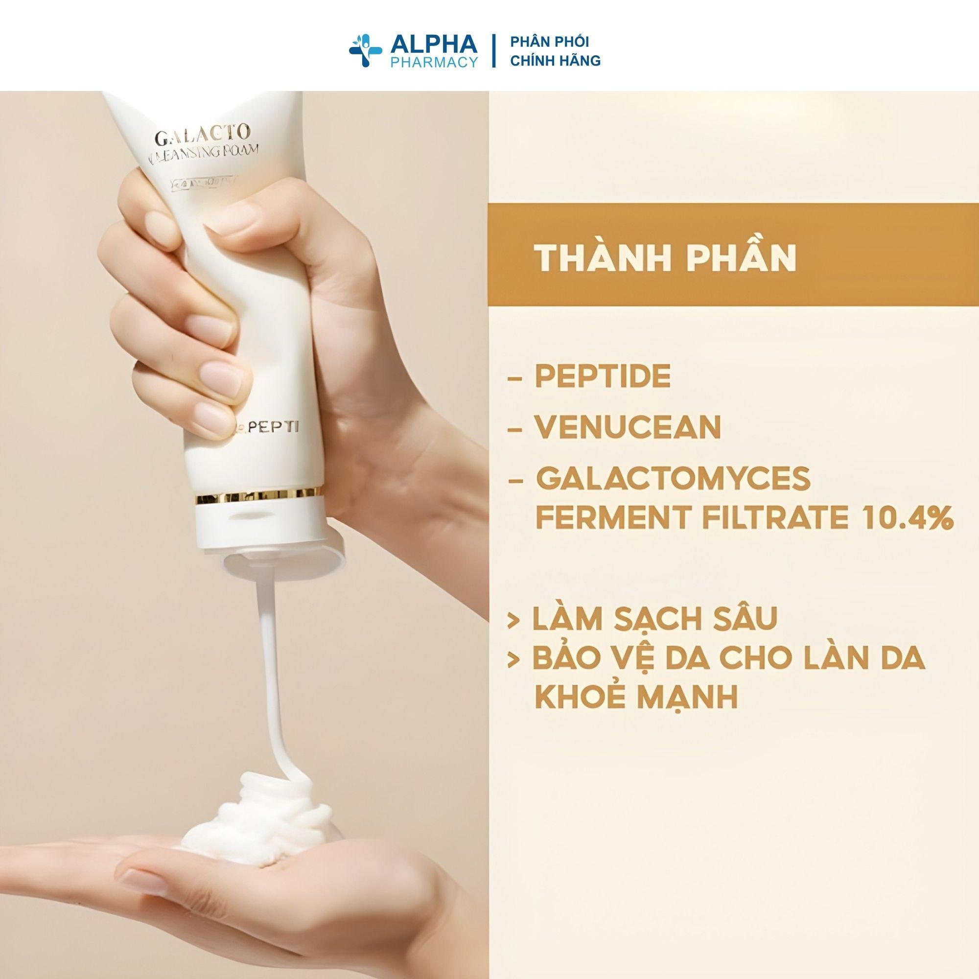 Sữa Rửa Mặt Tạo Bọt Dr.Pepti Galacto Cleansing Foam - 110ml - Image 4