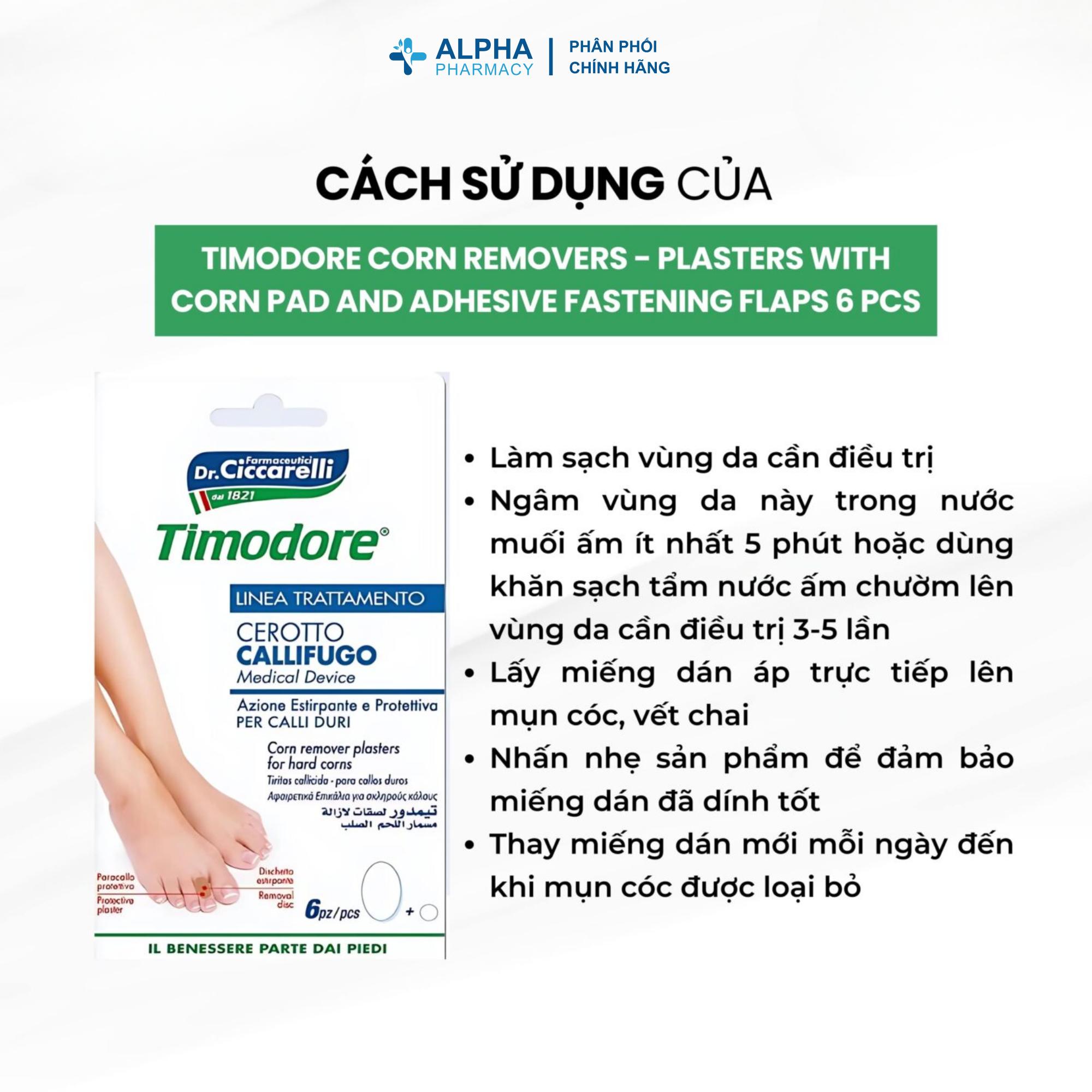 Miếng Dán Loại Bỏ Mụn Cóc Timodore Corn Removers – 6 Miếng - Image 5