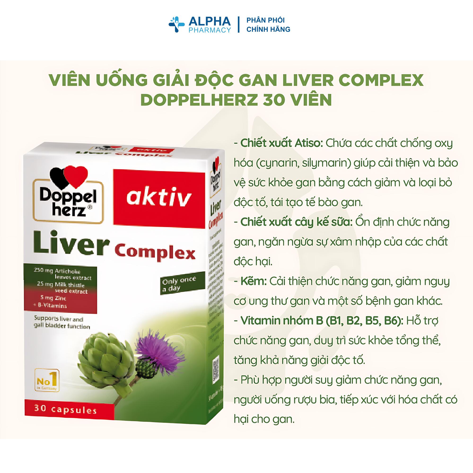 Viên Uống Doppelherz Liver Complex Bảo Vệ Và Tăng Cường Chức Năng Gan – Hộp 30 Viên - Image 4