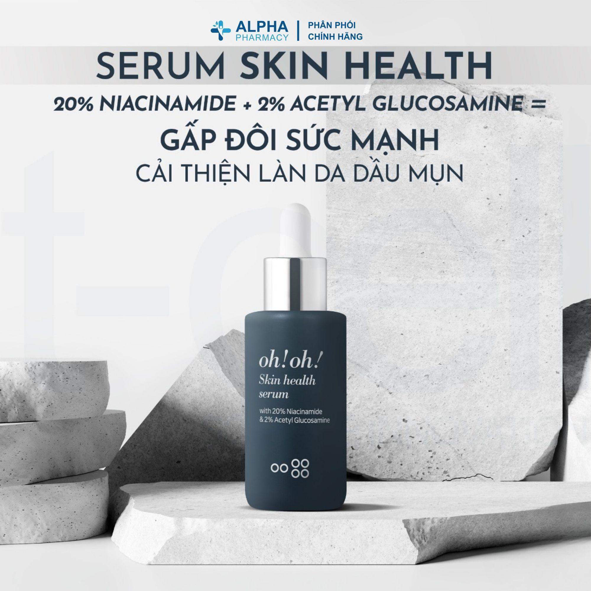 Tinh Chất OH! OH! Skin Health Dưỡng Sáng, Giảm Thâm Nám, 20% Niacinamide & 2% Acetyl Glucosamine - 30ml - Image 4