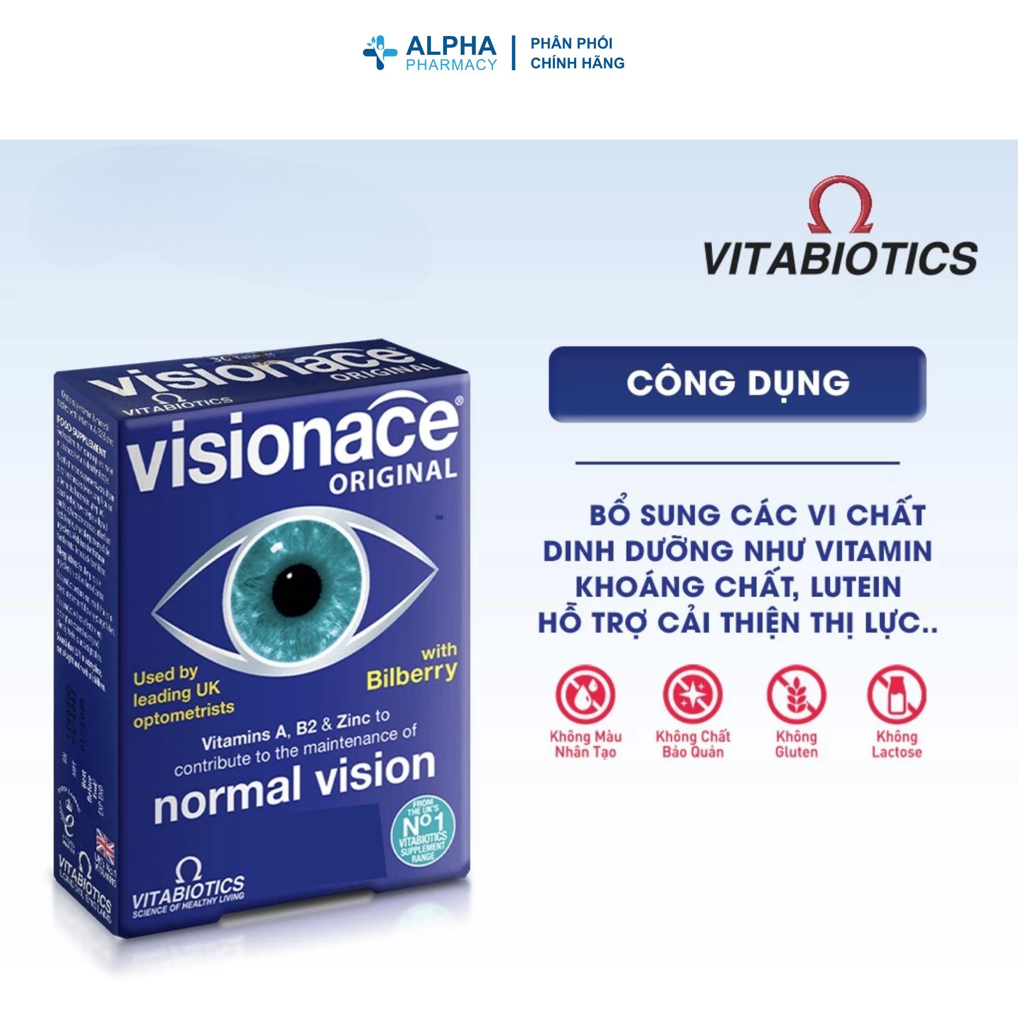 Viên Uống Vitabiotics Visionace Hỗ Trợ Thị Lực Và Làm Chậm Lão Hóa Mắt – Hộp 30 Viên - Image 3