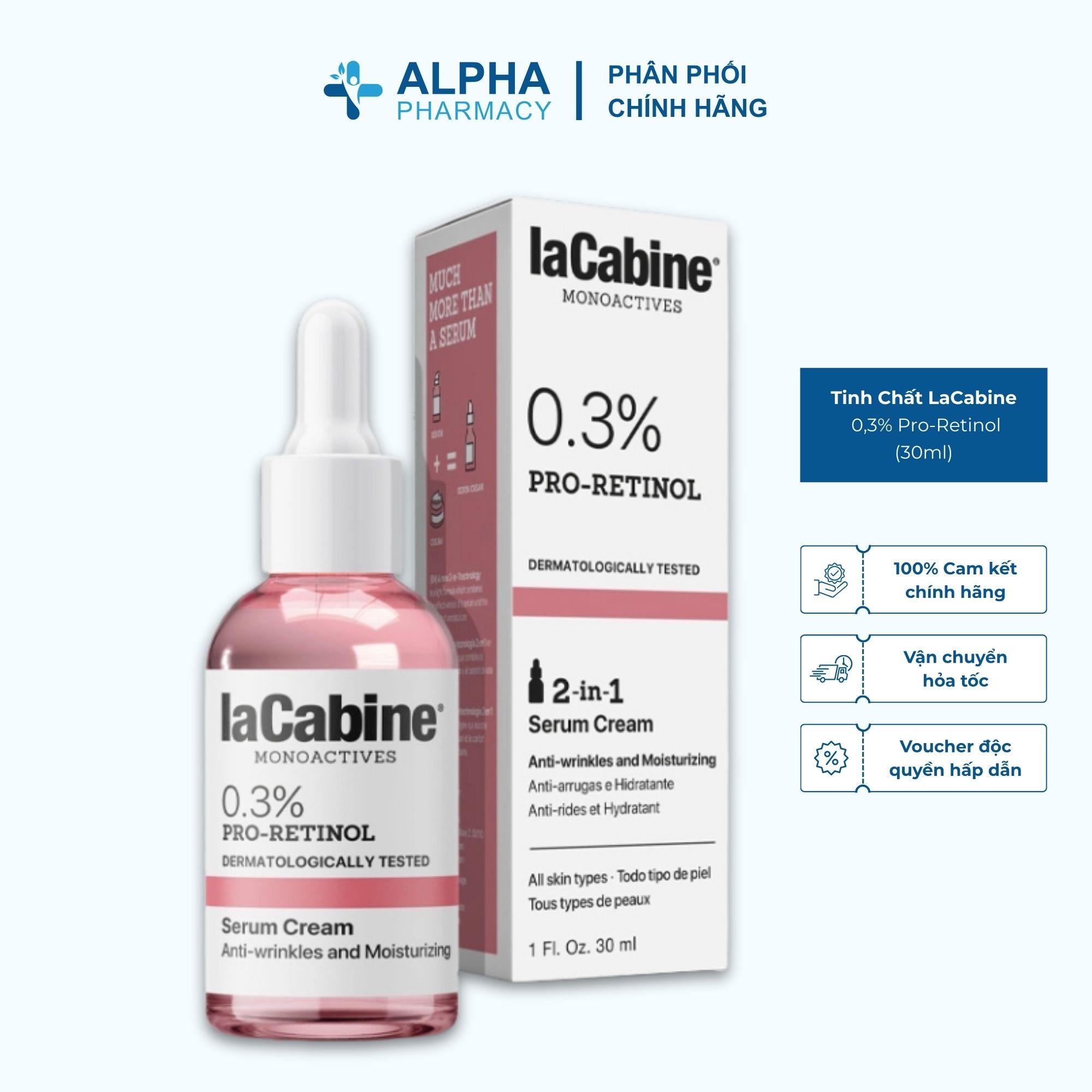 Tinh Chất LaCabine 0,3% Pro-Retinol Giảm Nếp Nhăn, Tái Tạo Da – 30ml