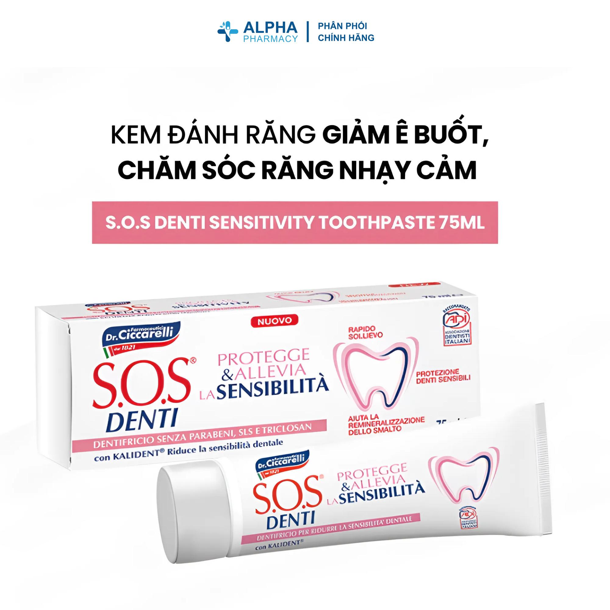 Kem Đánh Răng S.O.S Denti Sensitivity Giảm Ê Buốt Công Thức KALIDENT – 75ml - Image 3