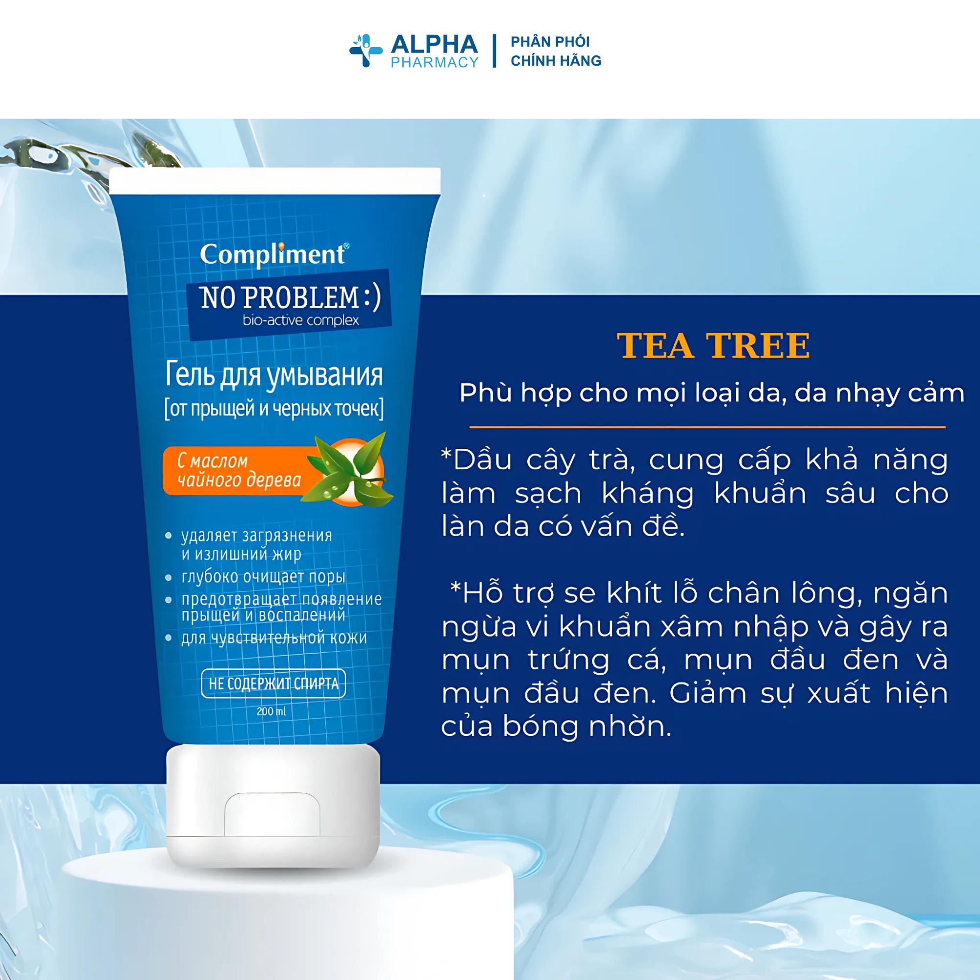 Gel rửa mặt Compliment No Problem Ngăn Ngừa Mụn Sạch Sâu - 200ml - Image 4