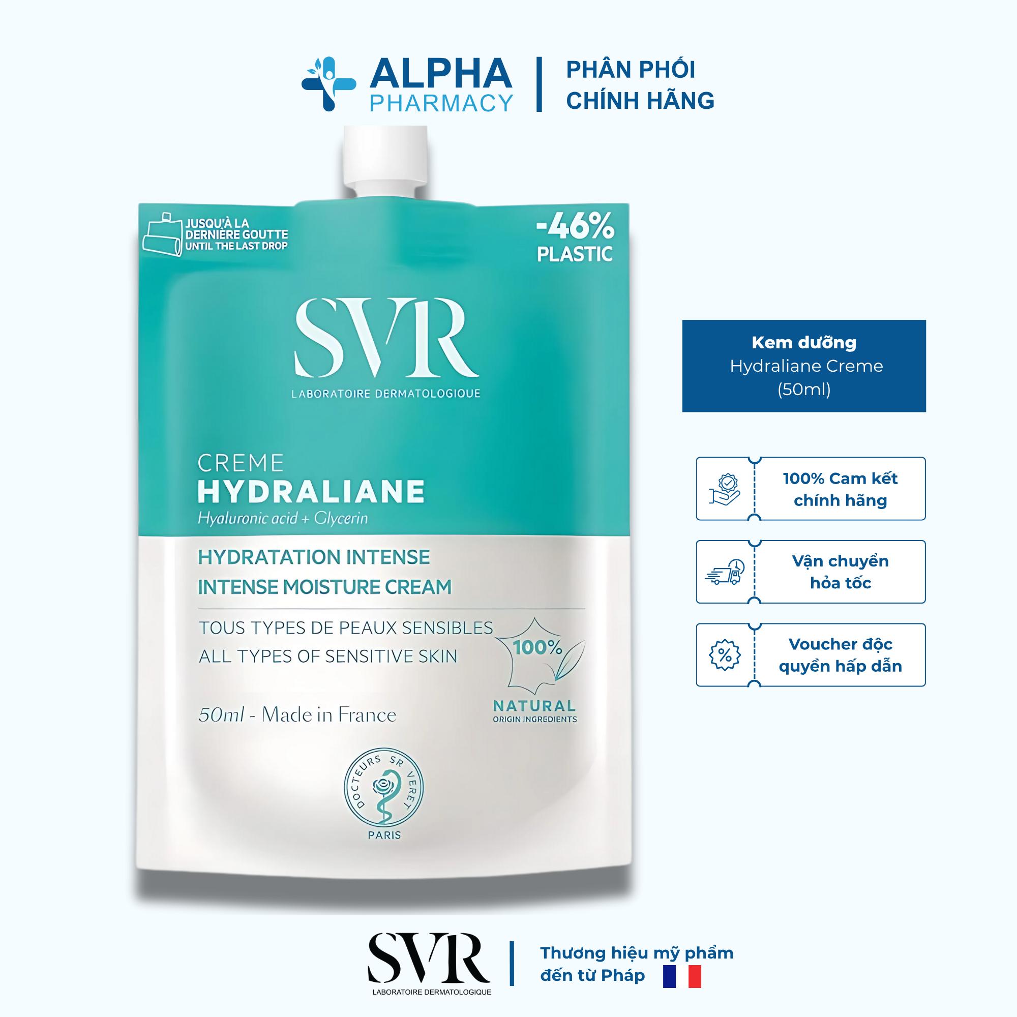 Kem Dưỡng SVR Hydraliane Creme Cấp Ẩm Cho Da Khô Suốt 24 Giờ – 50ml