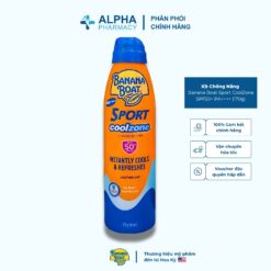 Xịt Chống Nắng Banana Boat Sport CoolZone SPF50+ PA++++ Làm Mát Da & Bảo Vệ Khi Vận Động – 170g