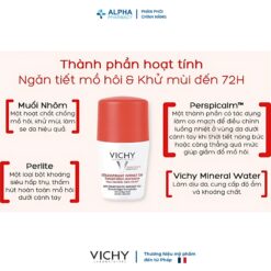 Alternative view of Lăn Khử Mùi Vichy Détranspirant Intensif 72H Transpiration Excessive Giúp Khô Thoáng & Giảm Mùi Vùng Da Dưới Cánh Tay – 50ml