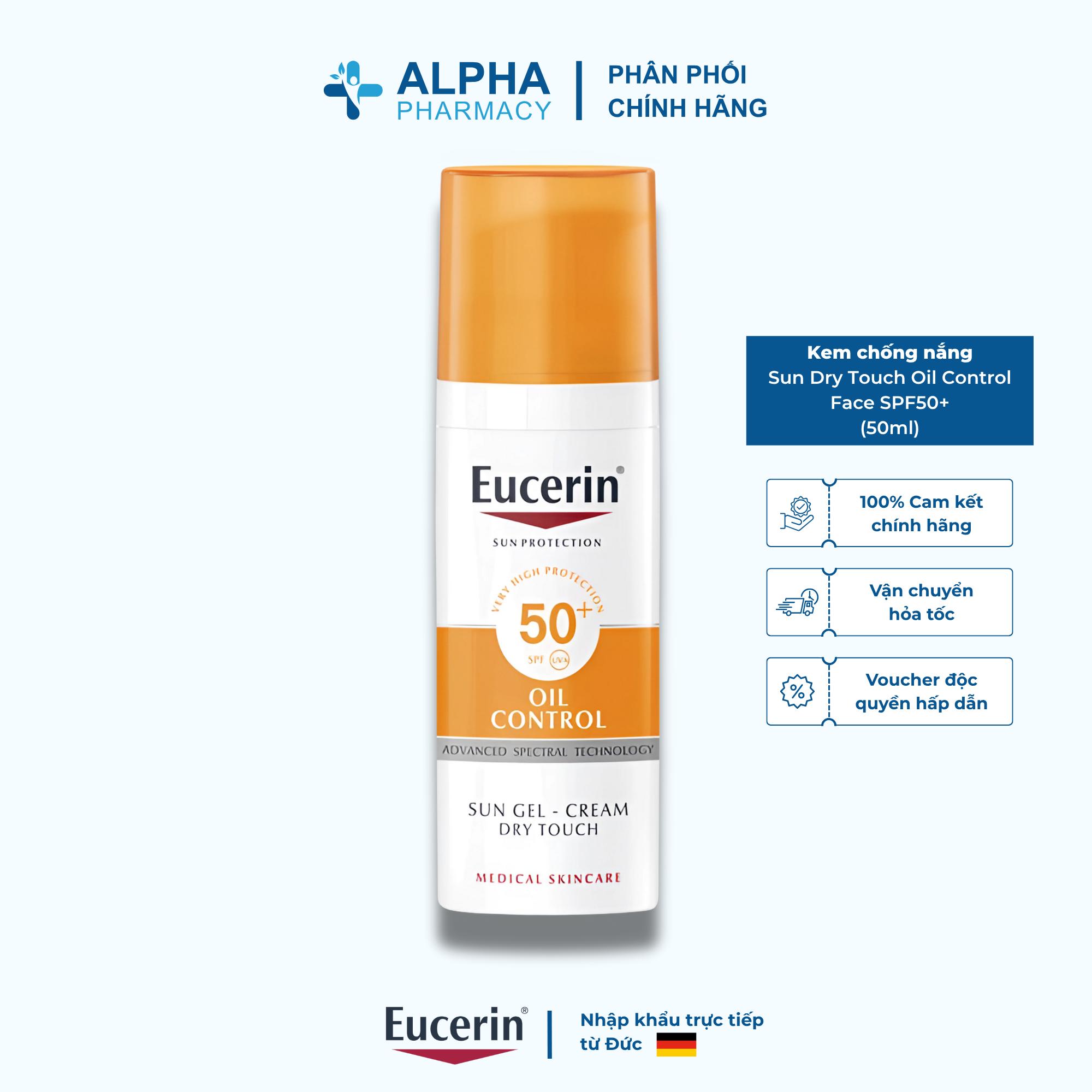 Kem Chống Nắng Sun Dry Touch Oil Control Face SPF50+ Kiểm Soát Bã Nhờn, Phù Hợp Da Dầu & Hỗn Hợp - 50ml