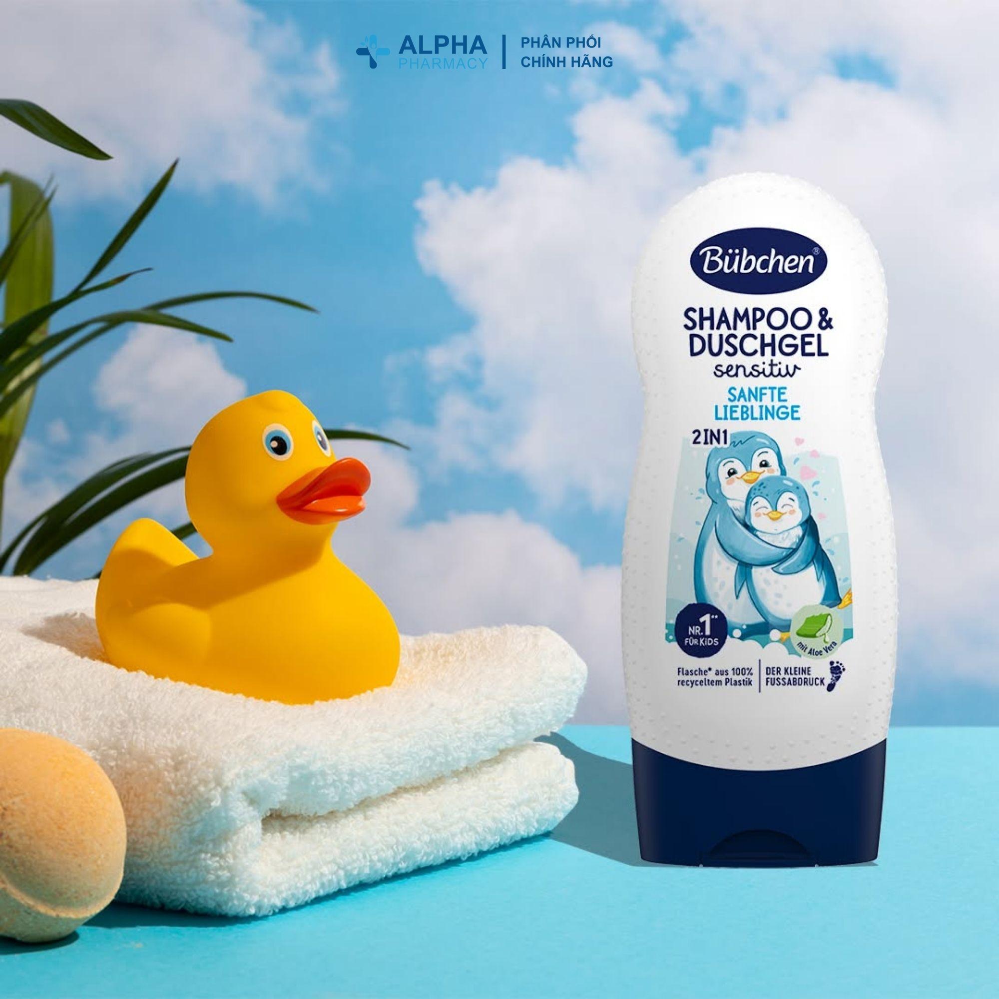 Sữa Tắm Gội Cho Bé Bubchen Shampoo & Duschgel Sensitiv Sanfte Lieblinge – 230ml - Image 5