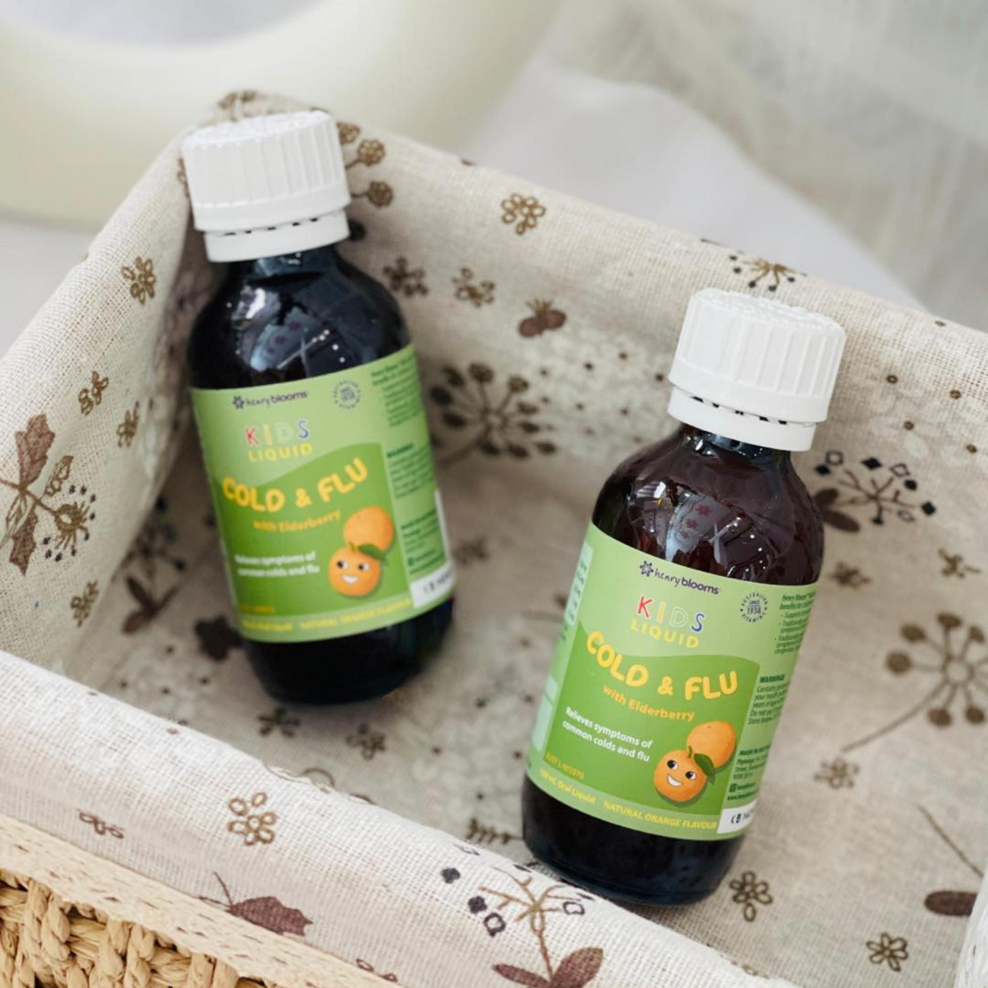 Siro Henry Blooms Kids Liquid Cold & Flu With Elderberry Hỗ Trợ Giảm Ho, Cảm Lạnh & Sổ Mũi Cho Trẻ - 100ml - Image 3