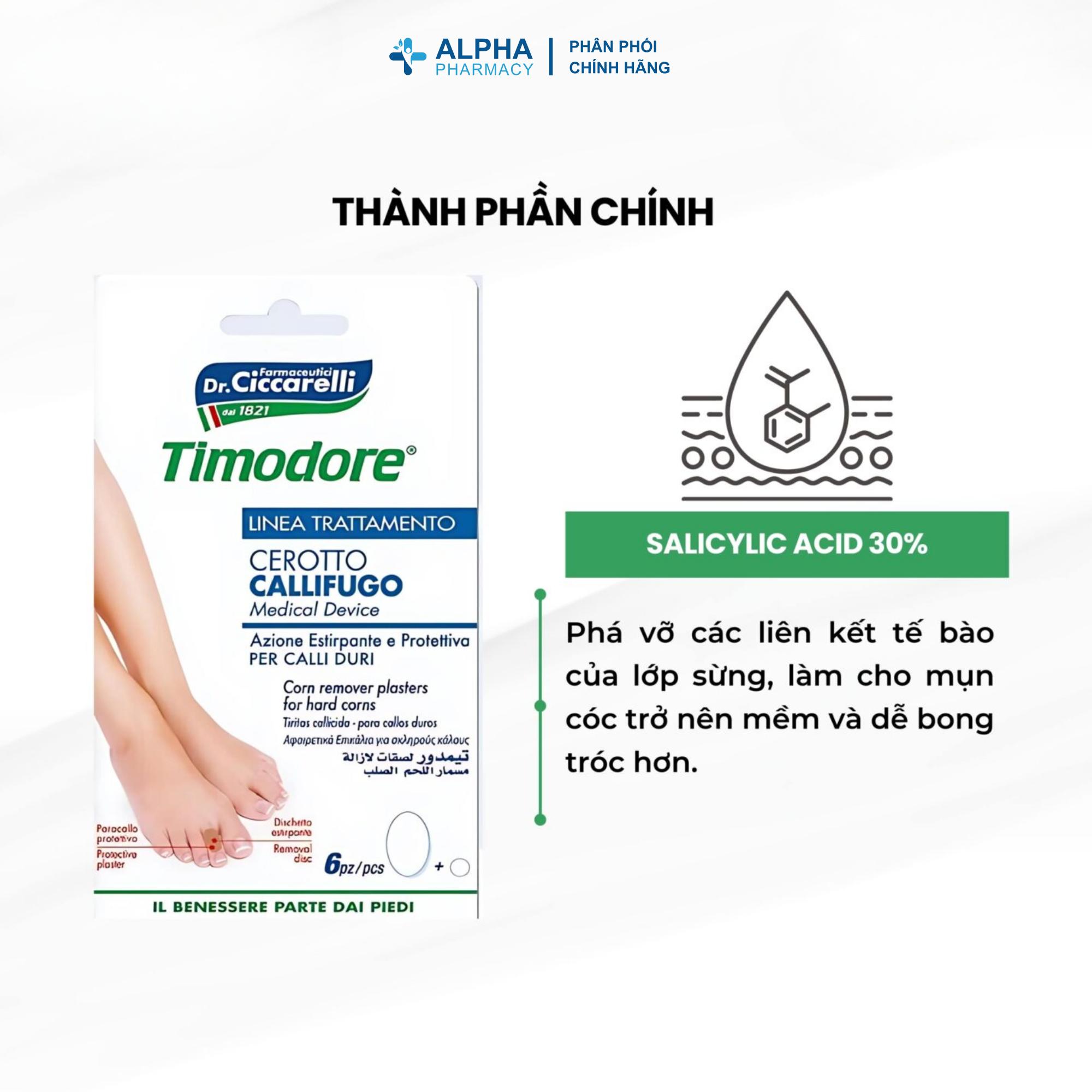 Miếng Dán Loại Bỏ Mụn Cóc Timodore Corn Removers – 6 Miếng - Image 3
