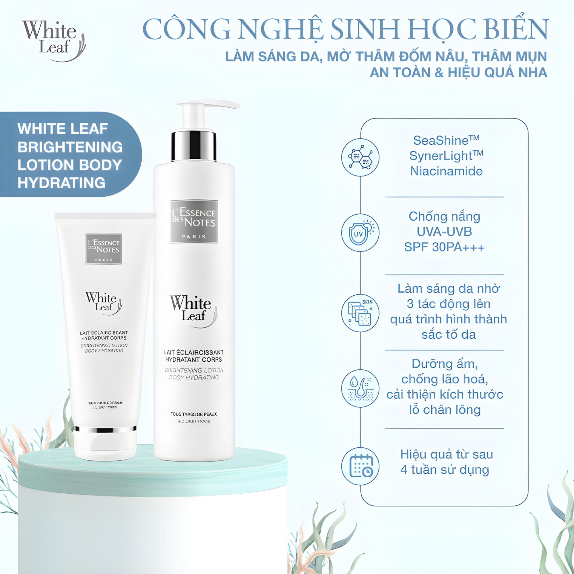 Lotion Dưỡng Thể Sáng Da White Leaf Brightening Body Hydra Cấp Ẩm Mịn Mượt - 200ml/400ml - Image 3