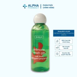 Dung Dịch Vệ Sinh Phụ Nữ Vỏ Xoài Đỏ Ziaja Intimate Wash Gel Oak Bark Astringent Properties - 200ml