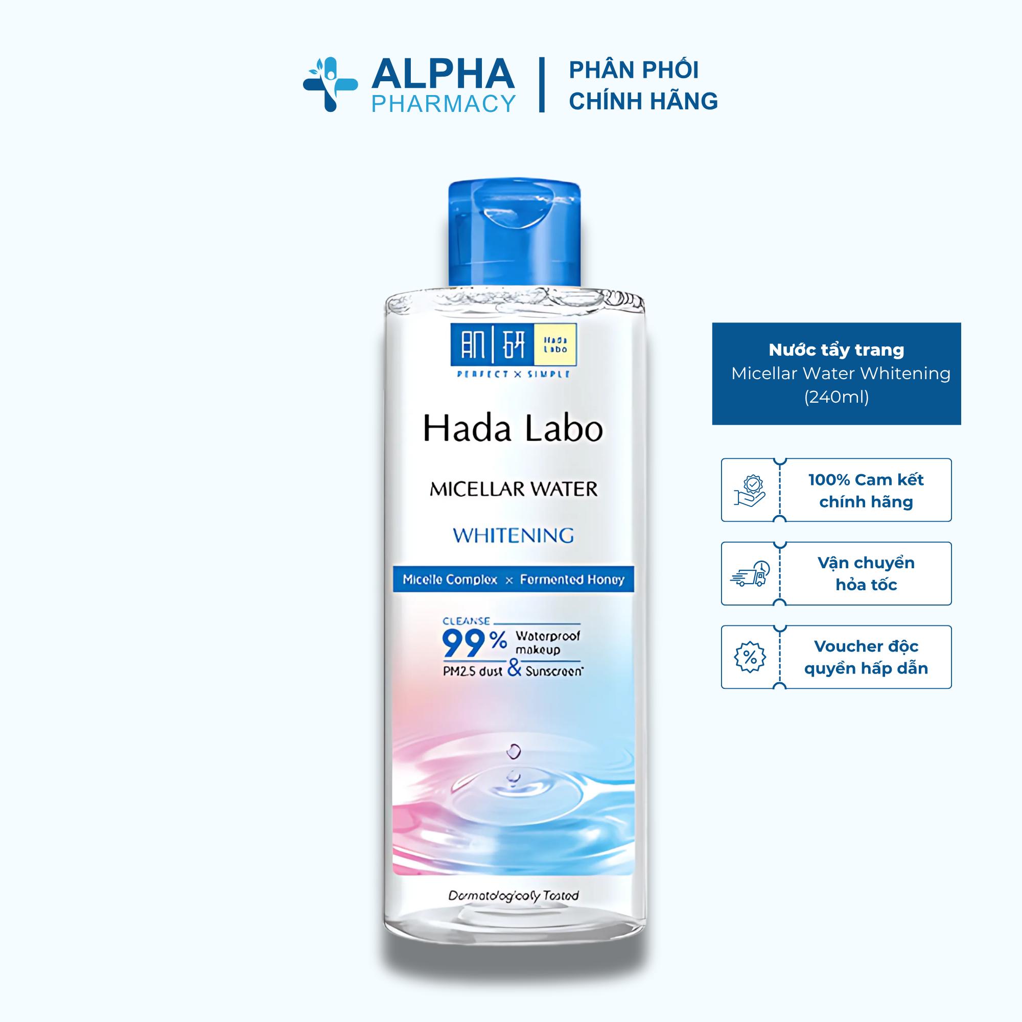 Nước Tẩy Trang Dưỡng Sáng Hada Labo Micellar Water Whitening - 240ml