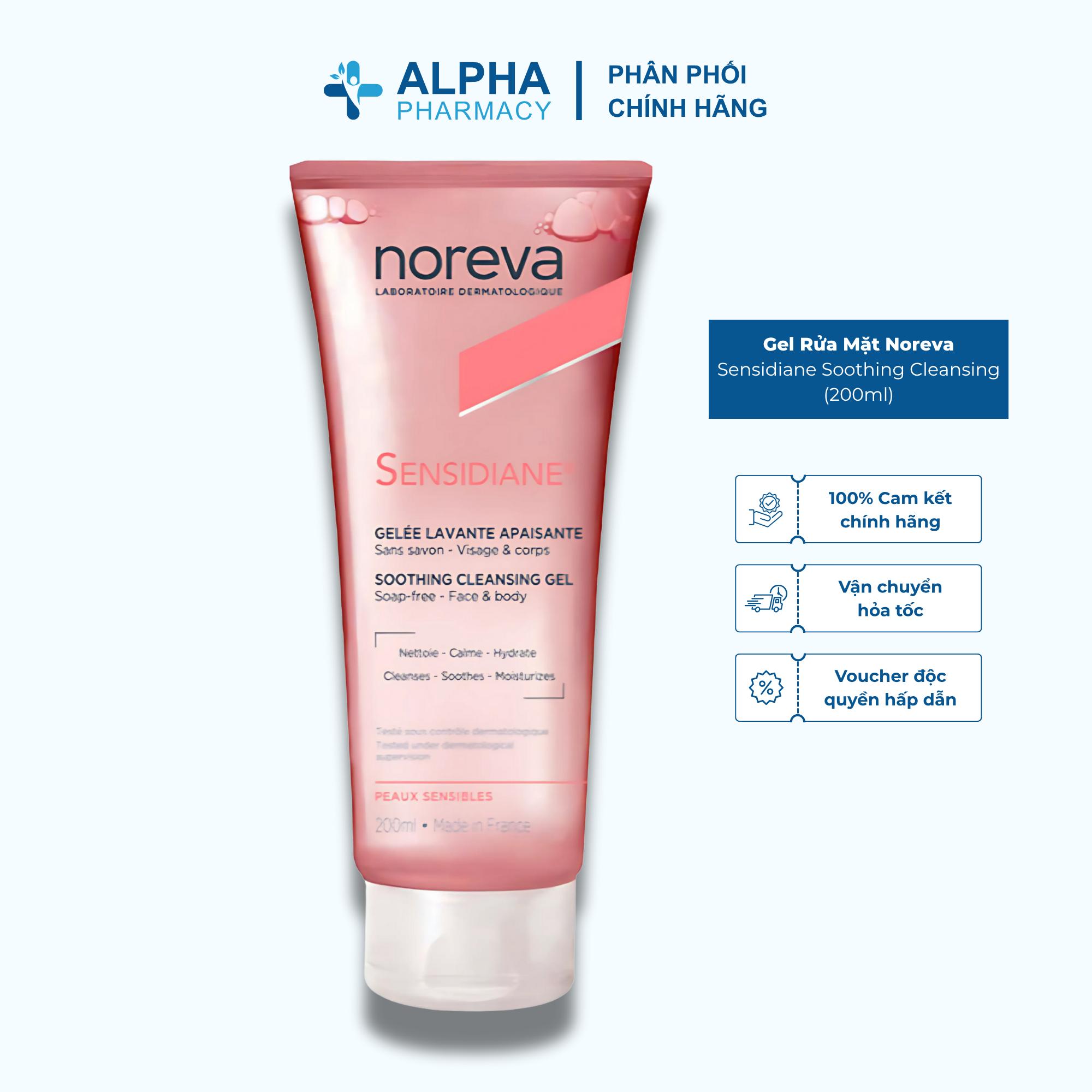 Gel Rửa Mặt Noreva Sensidiane Soothing Cleansing Cho Da Nhạy Cảm – 200ml