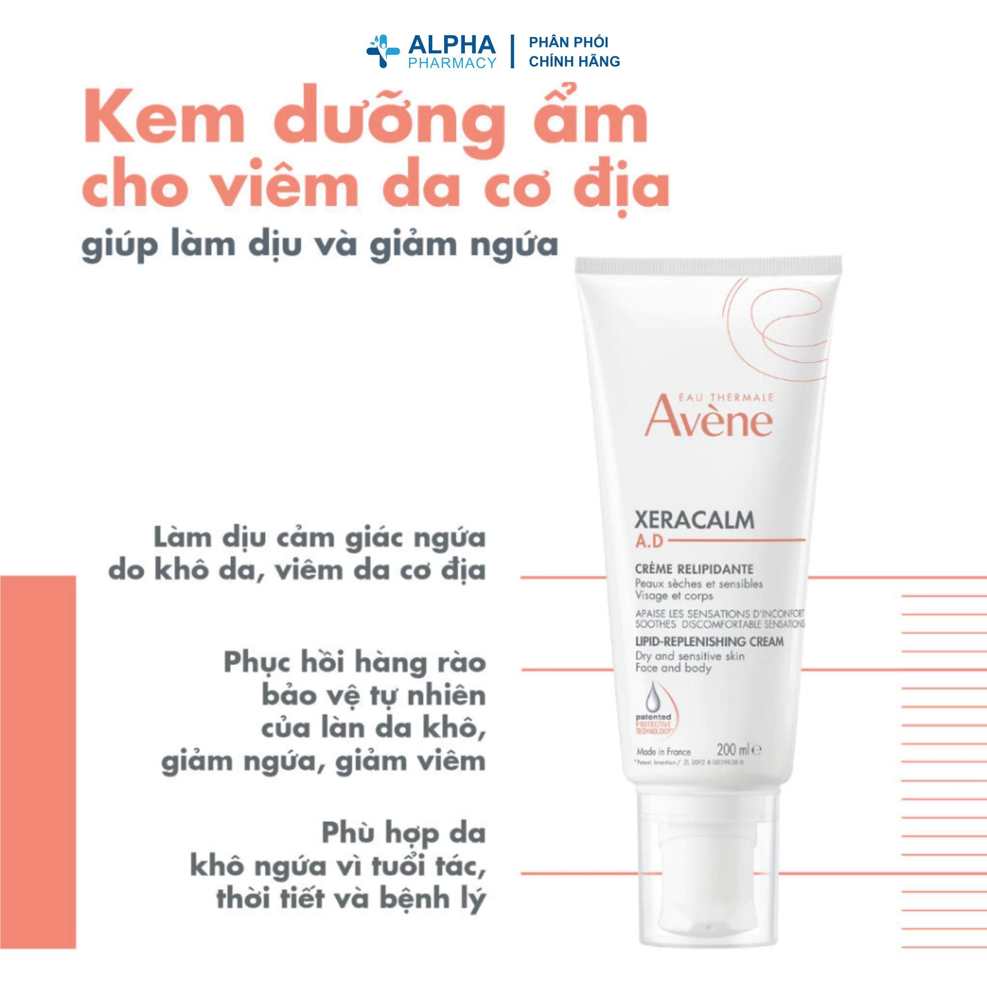 Kem Dưỡng Ẩm Avene Xeracalm A.D Lipid - Replenishing Chuyên Sâu Dành Cho Da Khô Và Da Nhạy Cảm - 200ml - Image 2