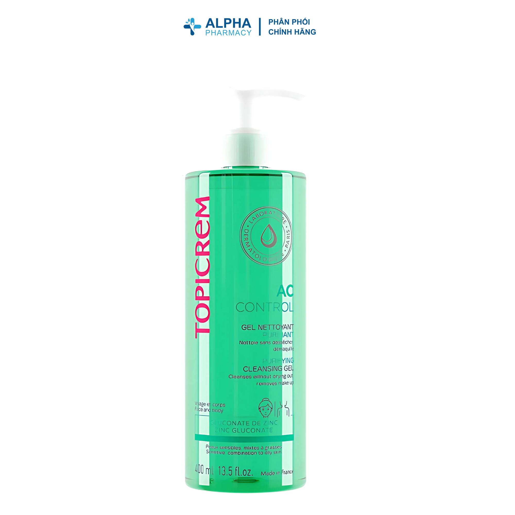 Gel Rửa Mặt Topicrem AC Control Purifying Cleansing Gel Cho Da Dầu, Da Hỗn Hợp Và Da Mụn - 200ml/400ml - Image 5