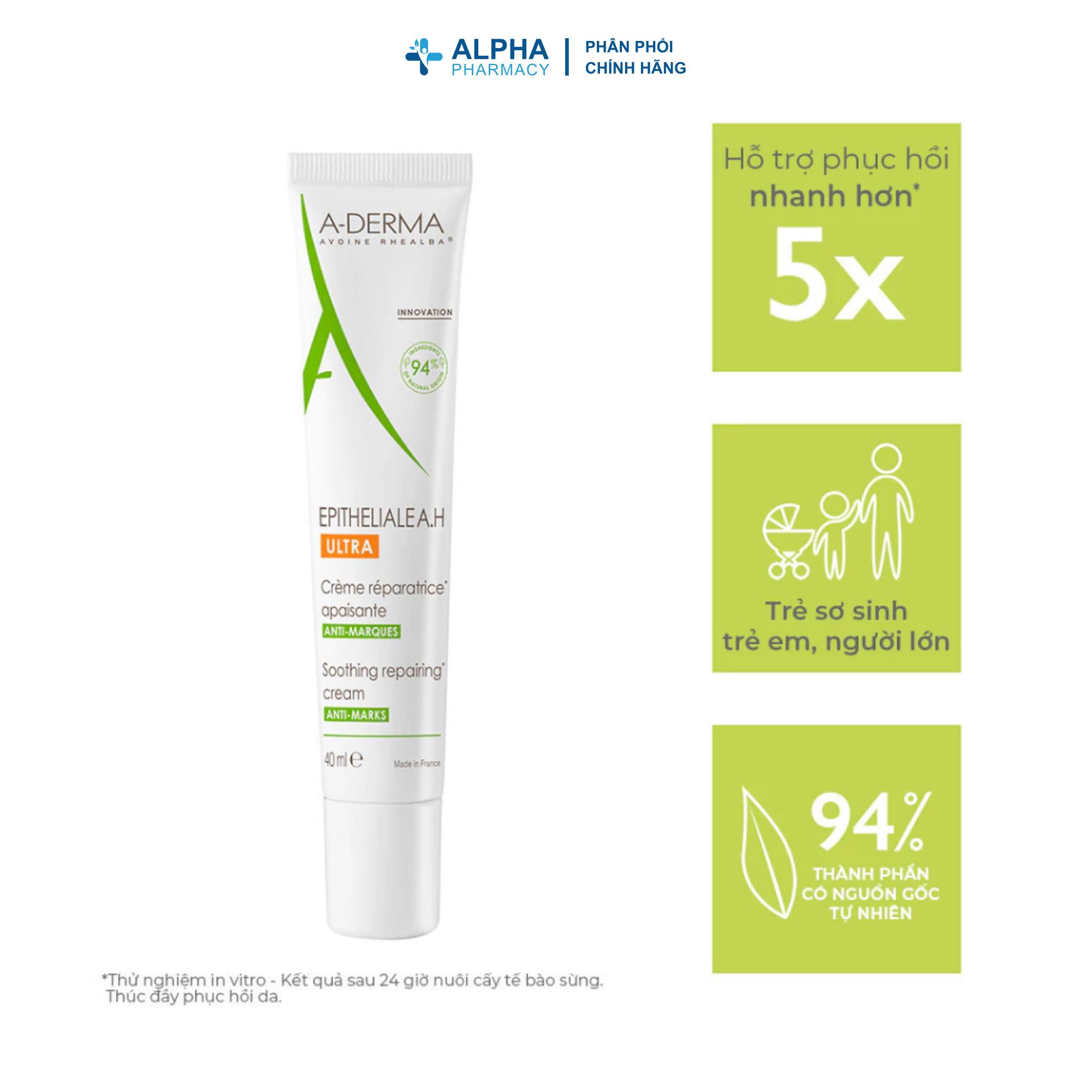 Kem Dưỡng Ẩm Giảm Thâm Sẹo A-Derma Epitheliale A.H Ultra Soothing Repairing Cream - 40ml - Image 5