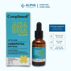 Tinh Chất Compliment AHA BHA Acids Anti-Acne Giảm Mụn, Se Khít Chân Lông - 27ml