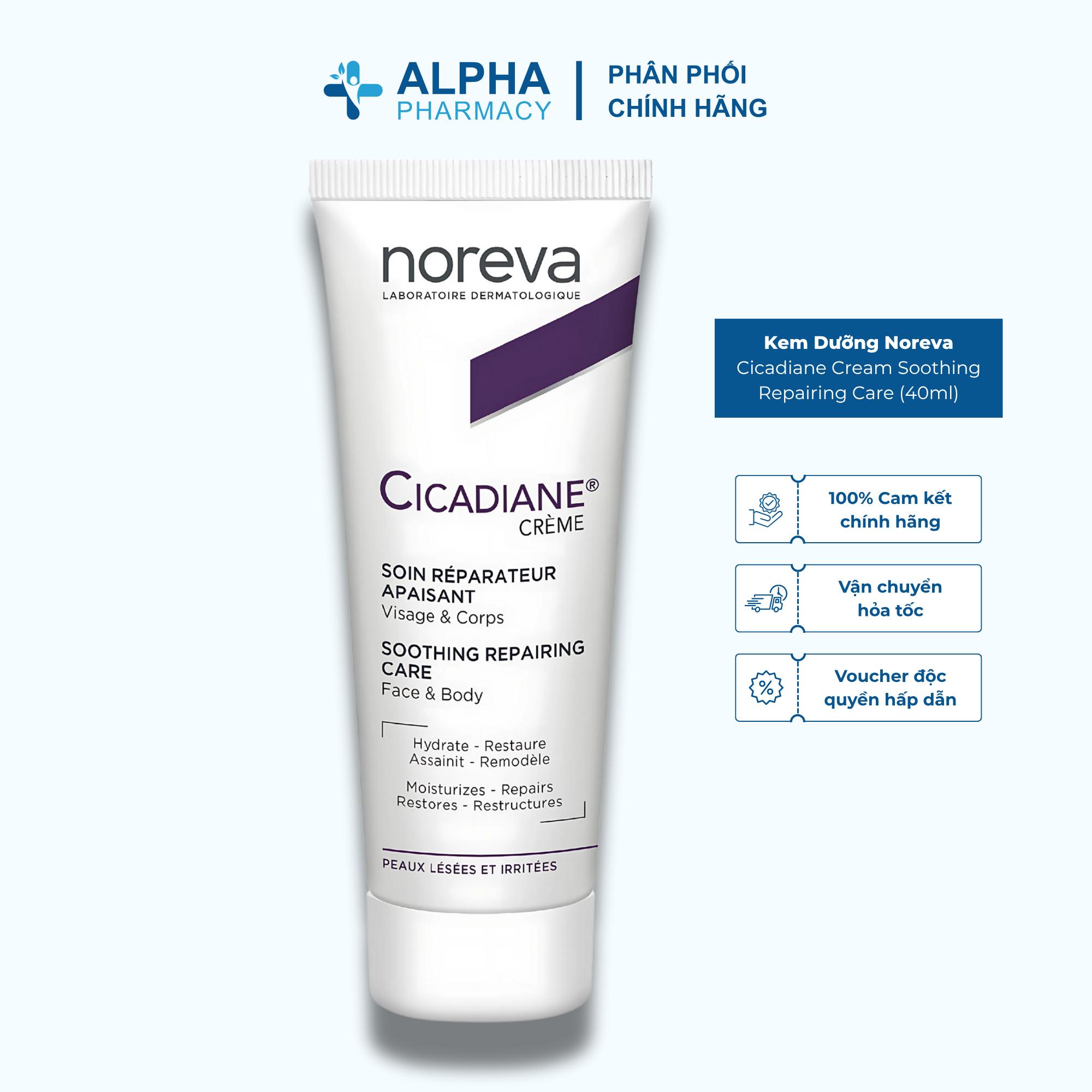 Kem Dưỡng Phục Hồi Noreva Cicadiane Cream Soothing Repairing Care Cho Da Tổn Thương & Sau Viêm – 40ml