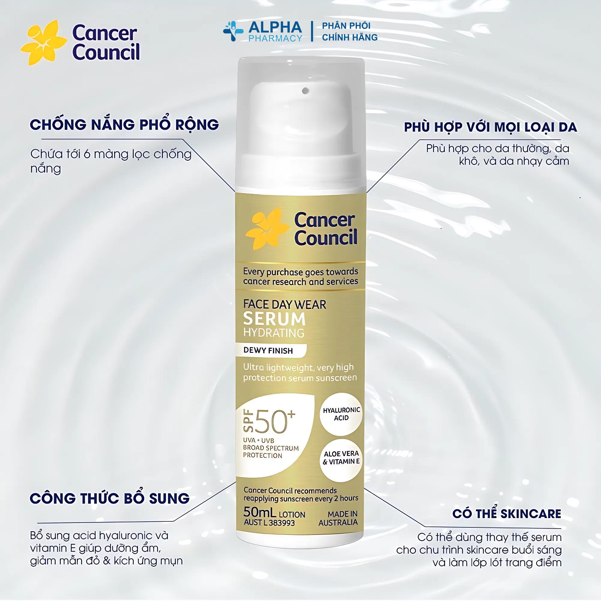 Kem Chống Nắng Cấp Ẩm Cancer Council SPF50+ Dưỡng Da & Bảo Vệ Khỏi Tia UV - 50ml - Image 6