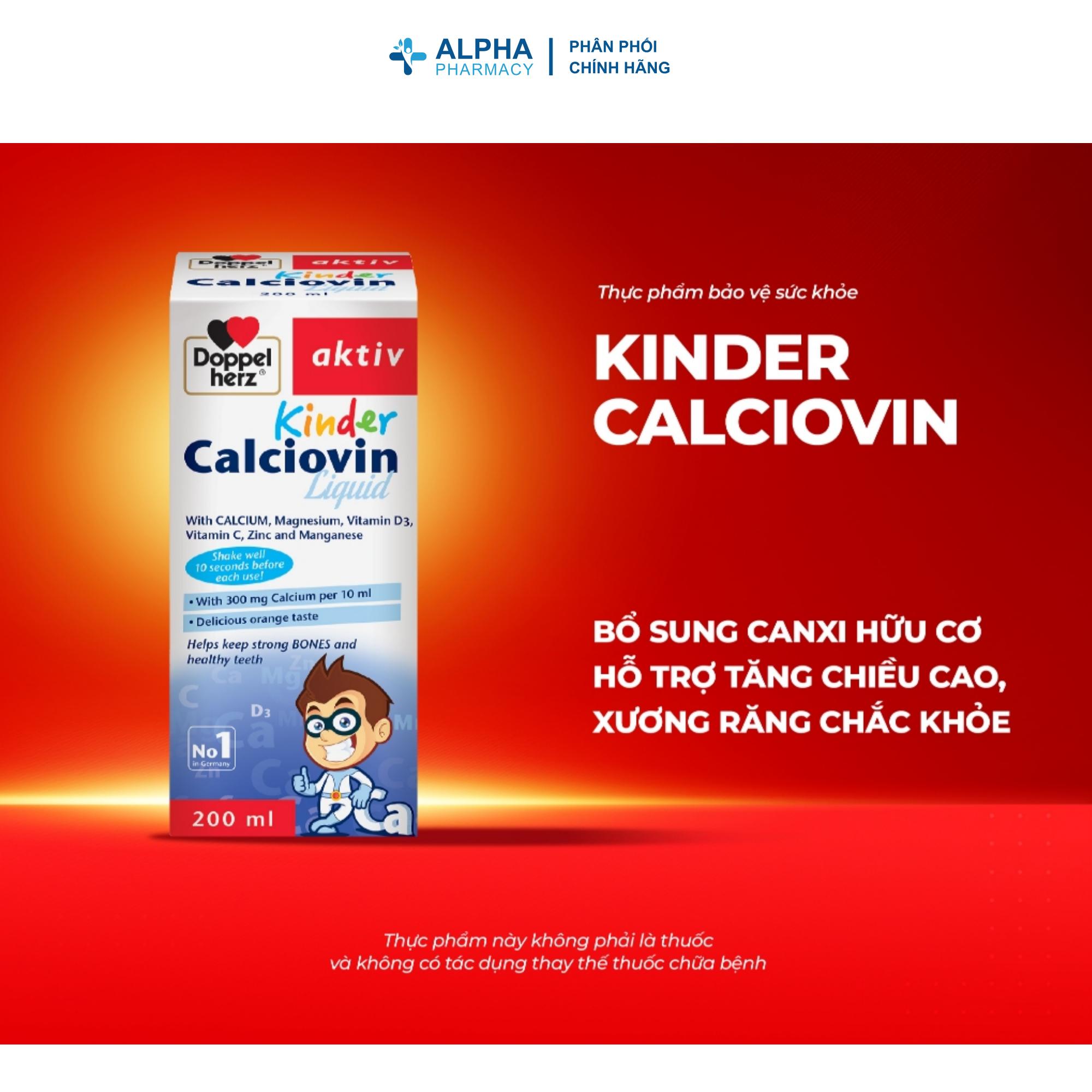 Doppelherz Kinder Calciovin Bổ Sung Canxi Và Vi Chất Cho Trẻ – 200ml - Image 3