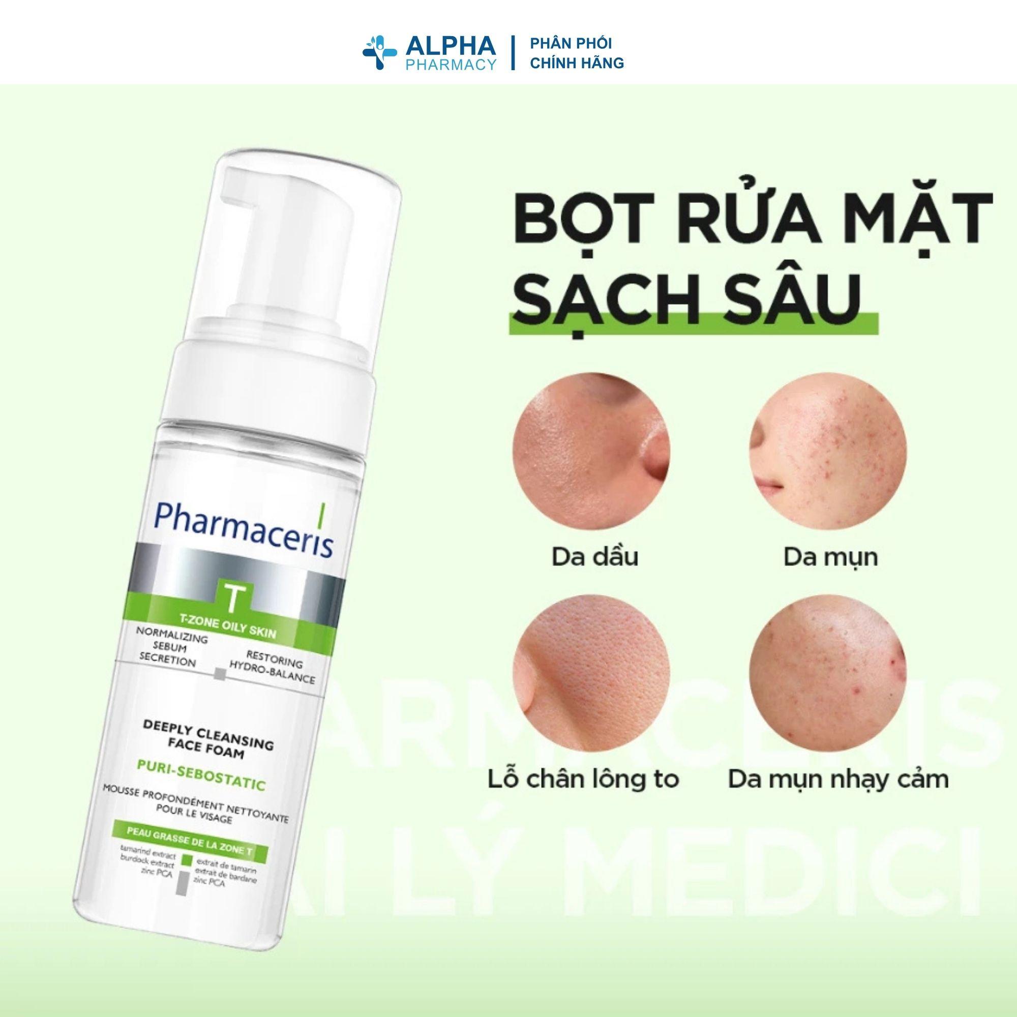 Bọt Rửa Mặt Pharmaceris Puri Sebostatic Làm Sạch Da Dầu, Giảm Bã Nhờn – 150ml - Image 2