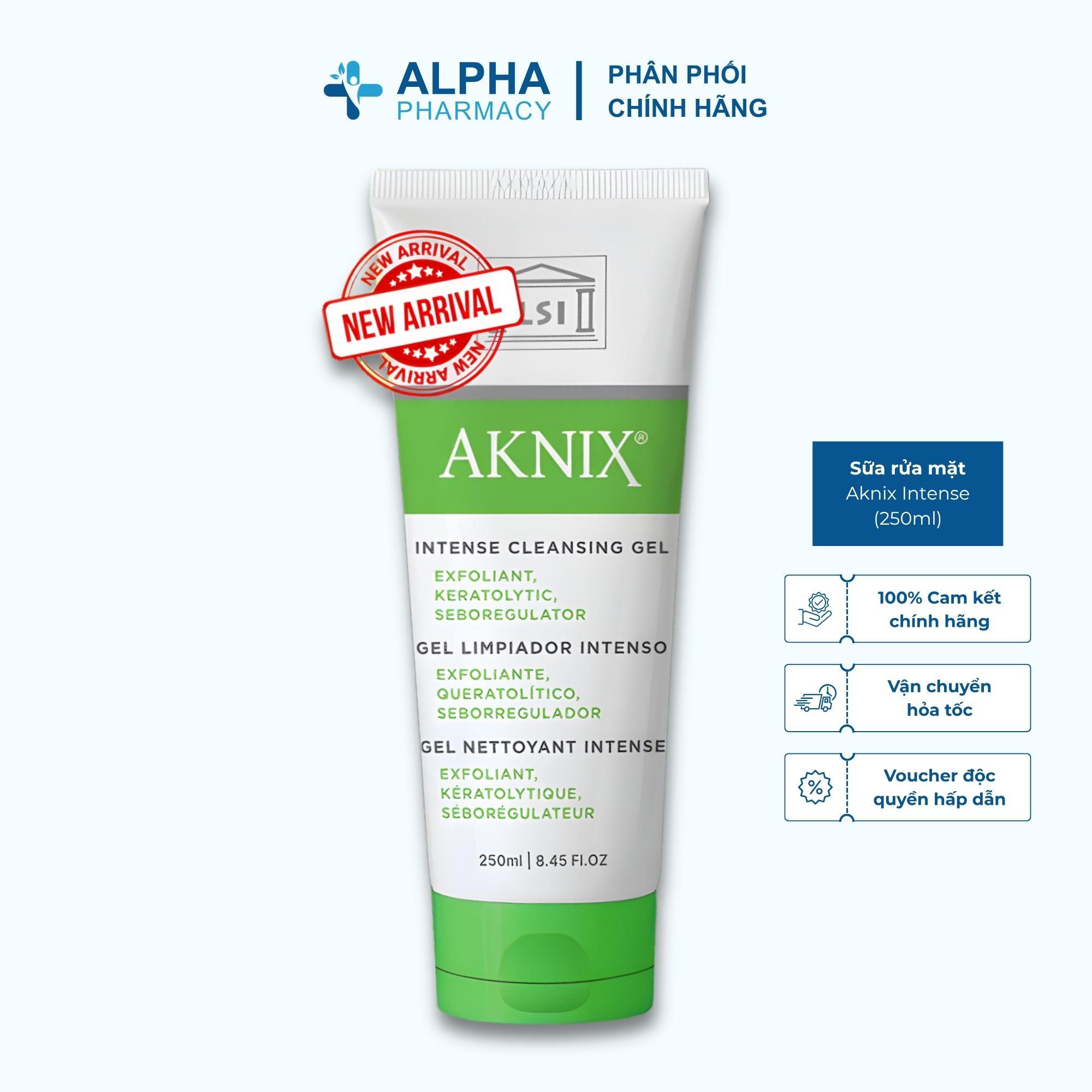 Sữa Rửa Mặt Giảm Mụn Không Viêm Aknix Intense Giúp Làm Sạch Sâu, Giảm Dầu Nhờn – 100ml/250ml