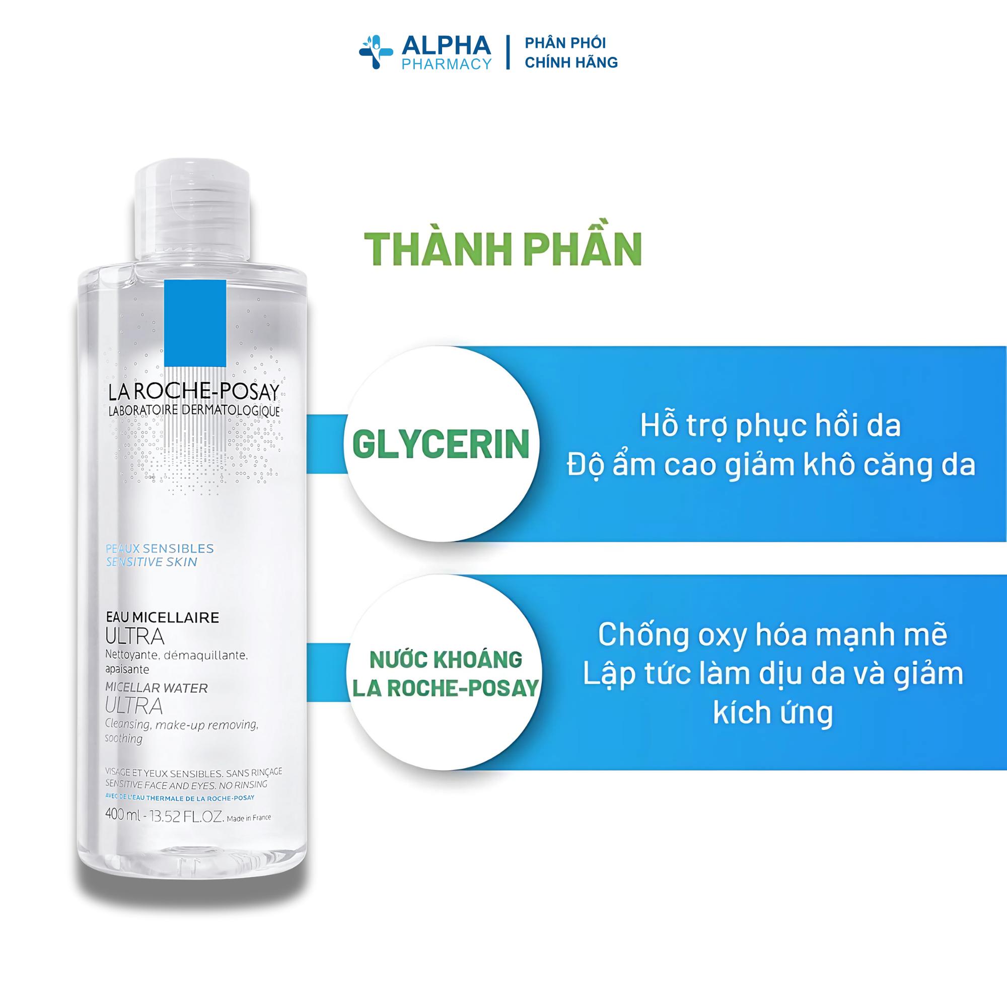 Nước Tẩy Trang La Roche-Posay Micellar Water Ultra Làm Sạch Dịu Nhẹ Cho Da Nhạy Cảm – 400ml - Image 2