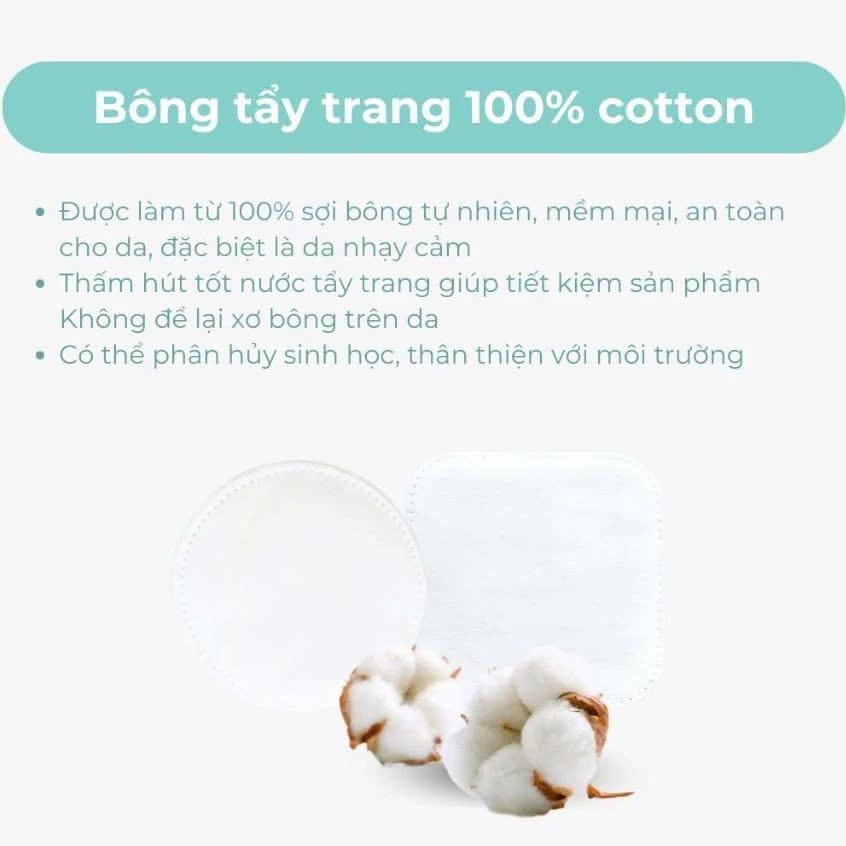 Bông Tẩy Trang La Soirée 100% Cotton Siêu Dai & Mềm Mịn Gói Đơn - Image 6