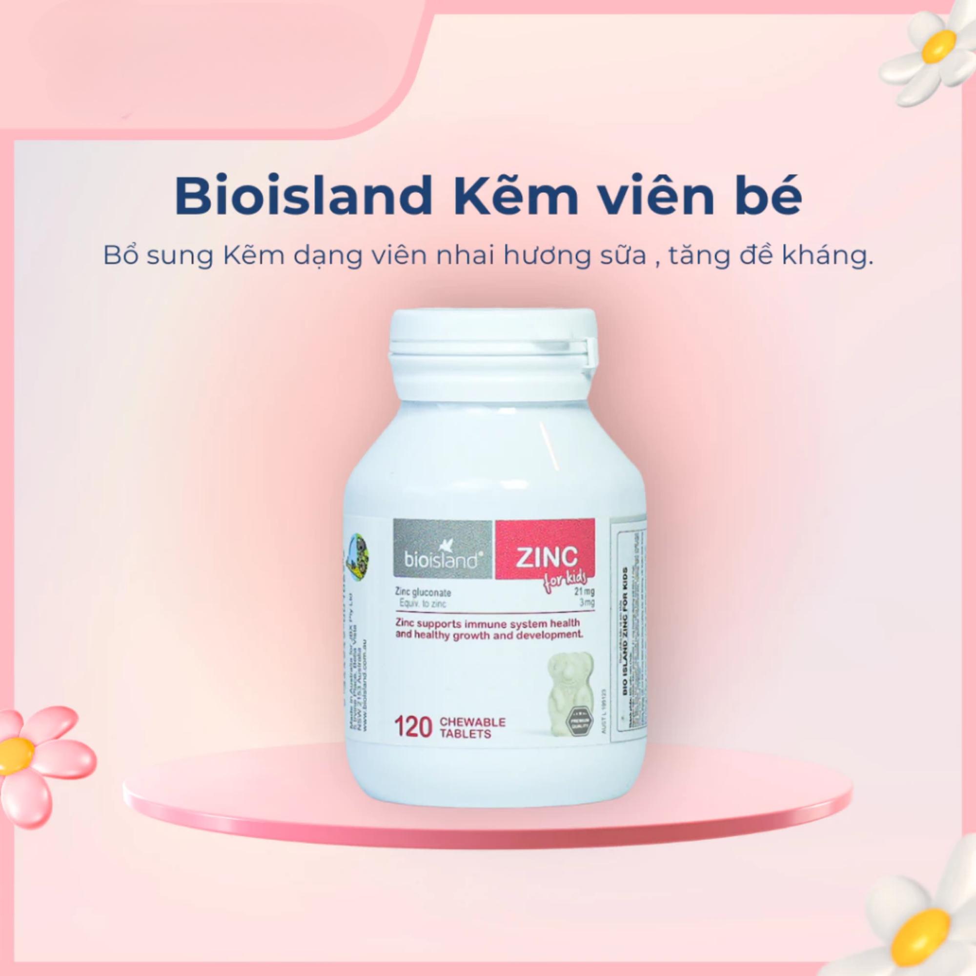 Viên Uống BioIsland Zinc Bổ Sung Kẽm Cho Trẻ, Tăng Cường Đề Kháng Và Phát Triển Toàn Diện – Hộp 120 Viên - Image 2