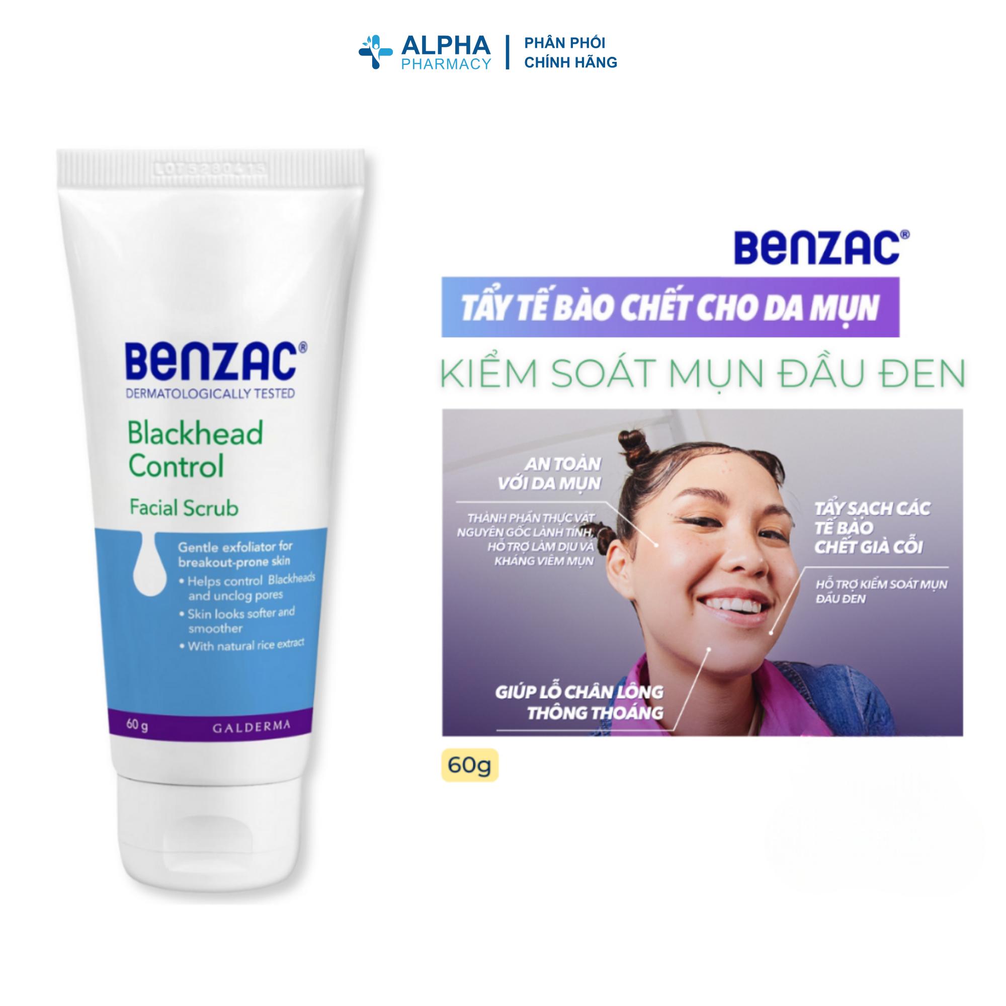 Tẩy Tế Bào Chết Benzac Blackheads Scrub Làm Sạch Mụn Đầu Đen & Bã Nhờn - 60g - Image 3