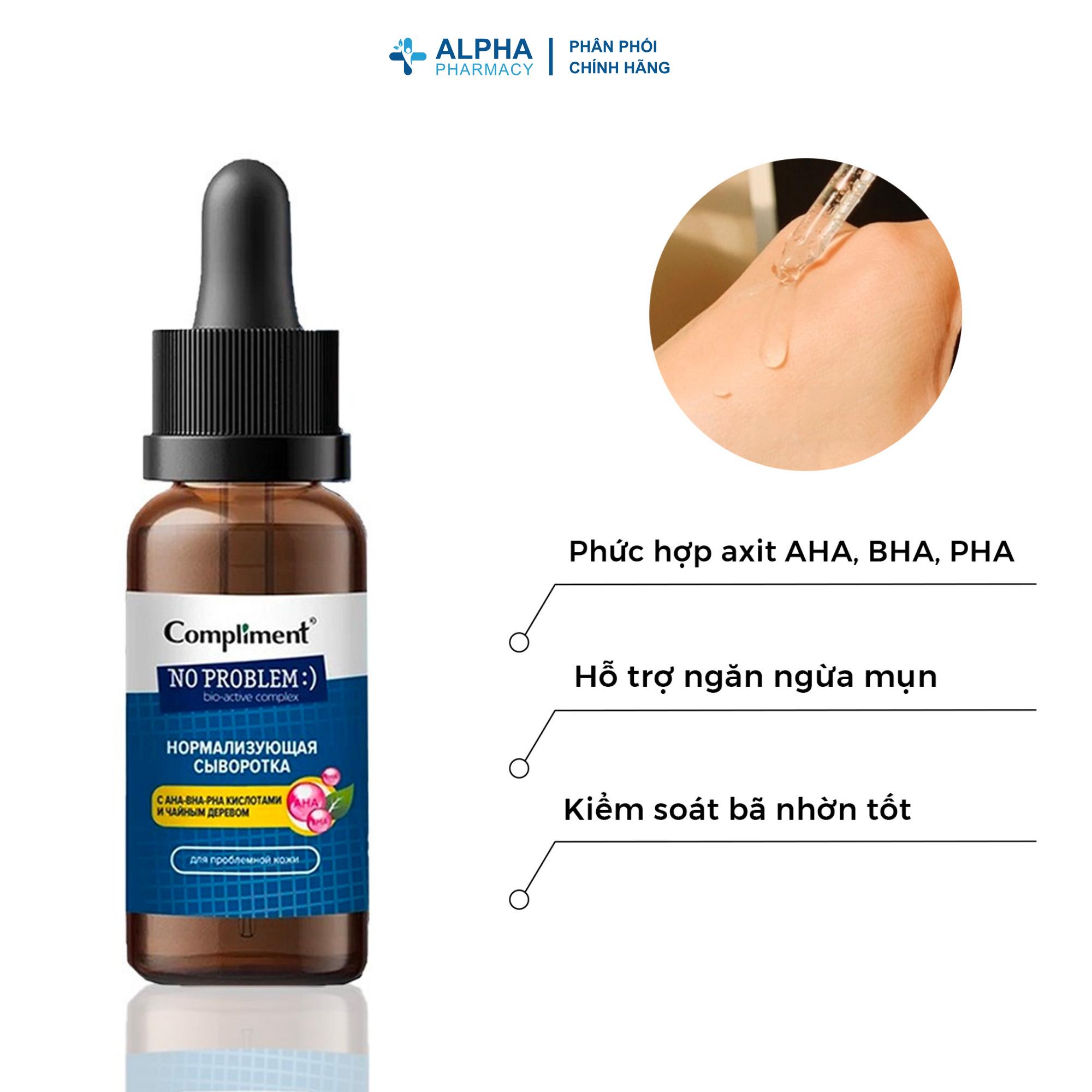 Tinh Chất Compliment No Problem AHA BHA PHA Giảm Mụn Mờ Thâm Da Dầu Mụn - 27ml - Image 3