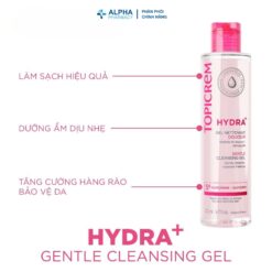 Alternative view of Gel Rửa Mặt Dịu Nhẹ Topicrem Hydra+ Gentle Cleansing Gel Cho Da Nhạy Cảm Và Da Mất Nước - 200ml