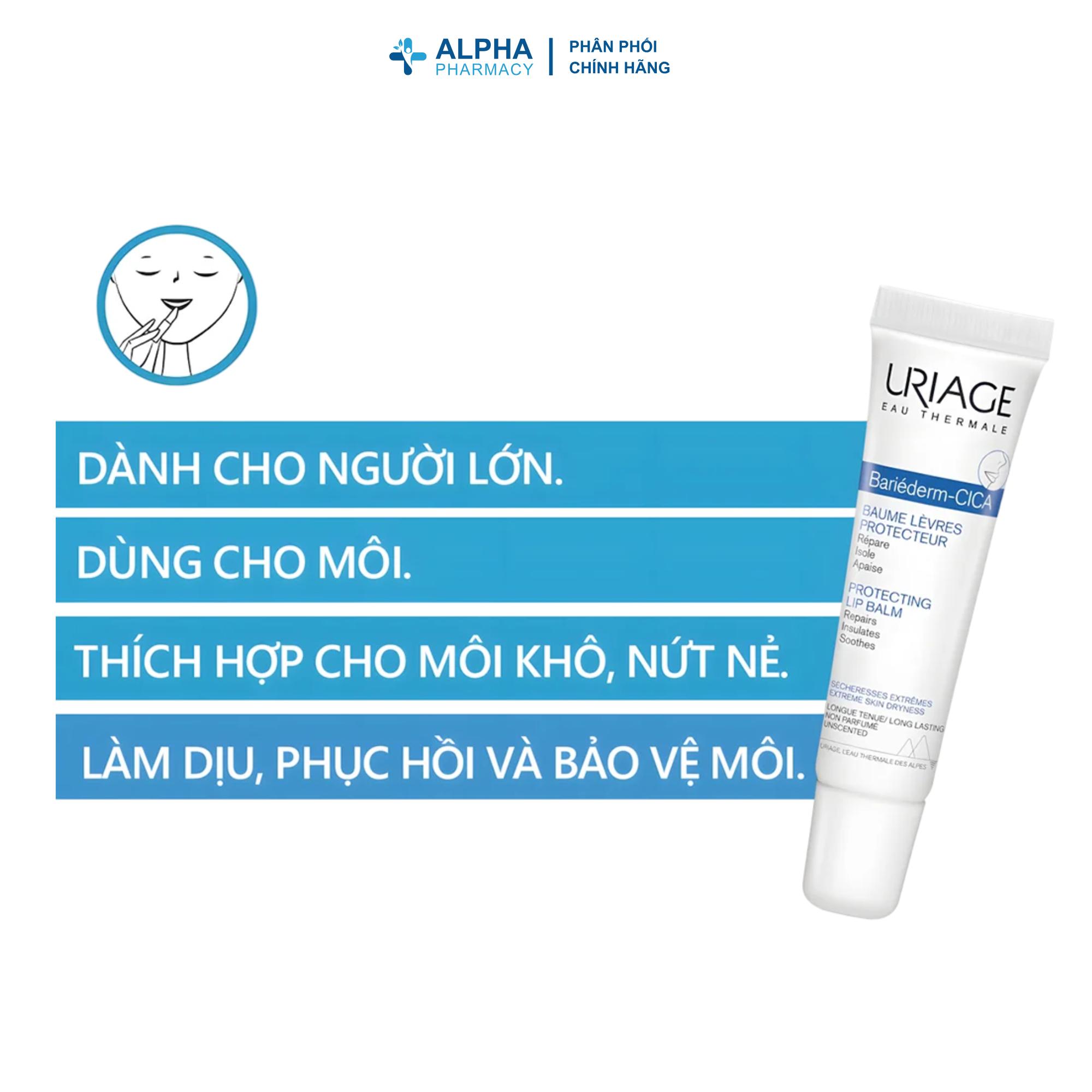 Kem Dưỡng Môi Uriage Bariéderm CicaLèvres Baume Protecteur Dưỡng Môi Khô & Nứt Nẻ – 15ml - Image 6