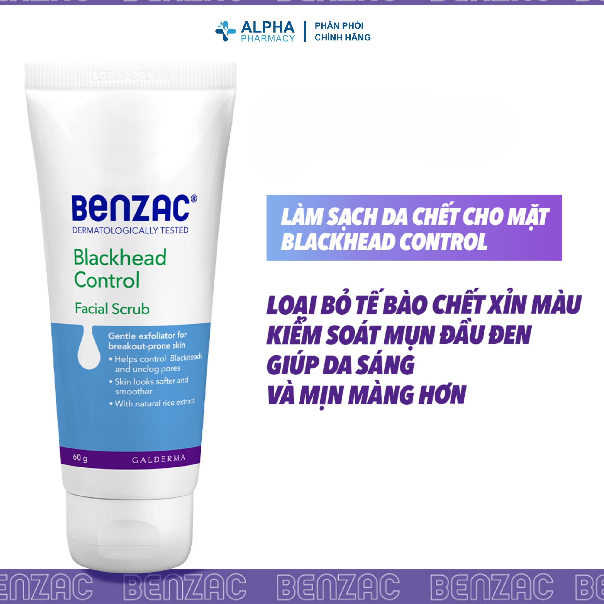Tẩy Tế Bào Chết Benzac Blackheads Scrub Làm Sạch Mụn Đầu Đen & Bã Nhờn - 60g - Image 2