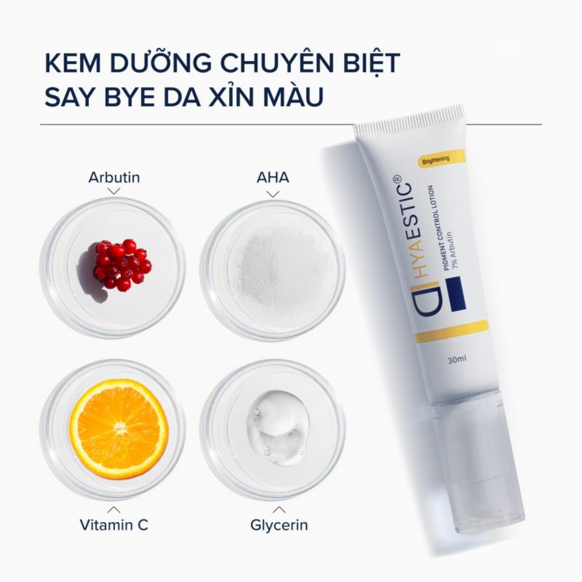 Kem Dưỡng Sáng Da Ngừa Thâm Nám Hyaestic Pigment Control Lotion 7% Arbutin - 30ml - Image 4